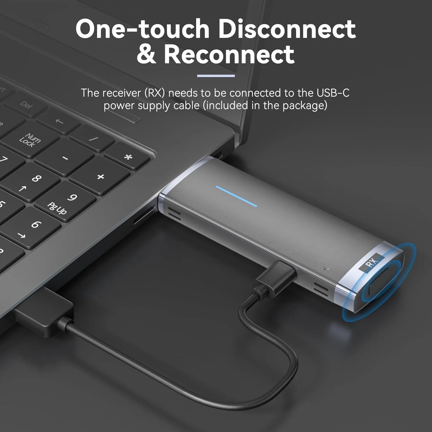 فرستنده و گیرنده HDMI بی سیم NALACAL، گیرنده بی سیم HDMI پروژکتور HD قابل حمل، کیت HDMI، آداپتور HDMI 2.4/5 گیگاهرتز برای پخش ویدئو از رایانه شخصی به مانیتور/پروژکتور/HDTV