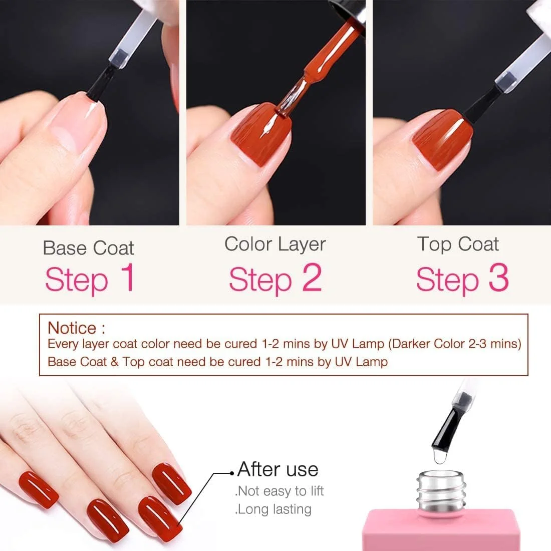 ست لاک ژل تاپ و بیس کوت 2 عددی - لاک مینی 15 میلی لیتری با تاپ کوت بدون نیاز به تمیز کردن، نیاز به خشک شدن با دستگاه برای مانیکور ست لاک ژل تاپ و بیس کوت 2 عددی - لاک مینی 15 میلی لیتری با تاپ کوت بدون نیاز به تمیز کردن، نیاز به خشک شدن با دستگاه برای مانیکور