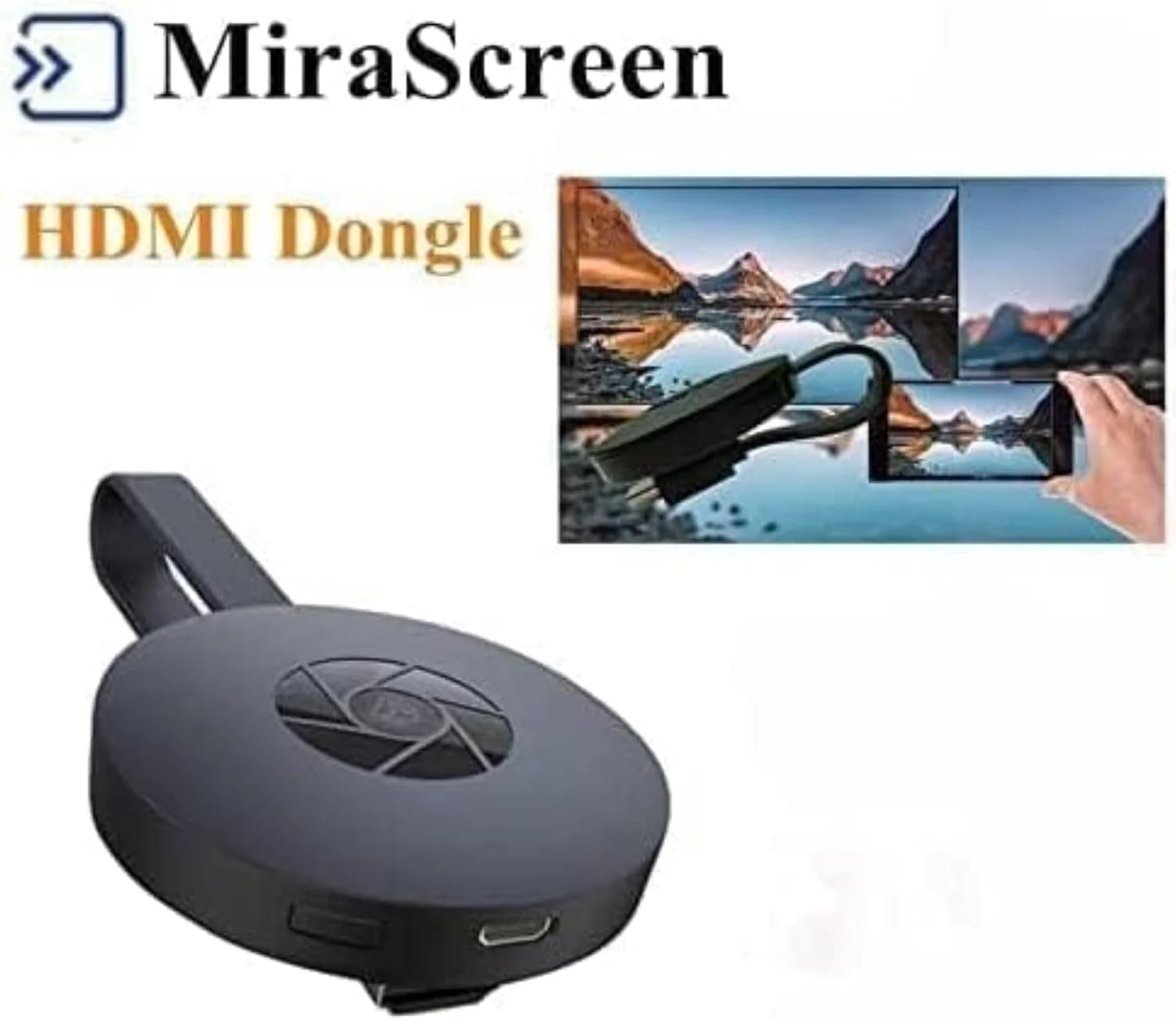 دانگل نمایشگر بی‌سیم WAVE2.0، گیرنده بازتاب صفحه نمایش HDMI 1080P، دستگاه پخش جریانی سازگار با Mira-Cast برای تلویزیون LED، تلفن هوشمند، تبلت، آداپتور نمایشگر کوچک قابل حمل برای خانه، دفتر، آموزش