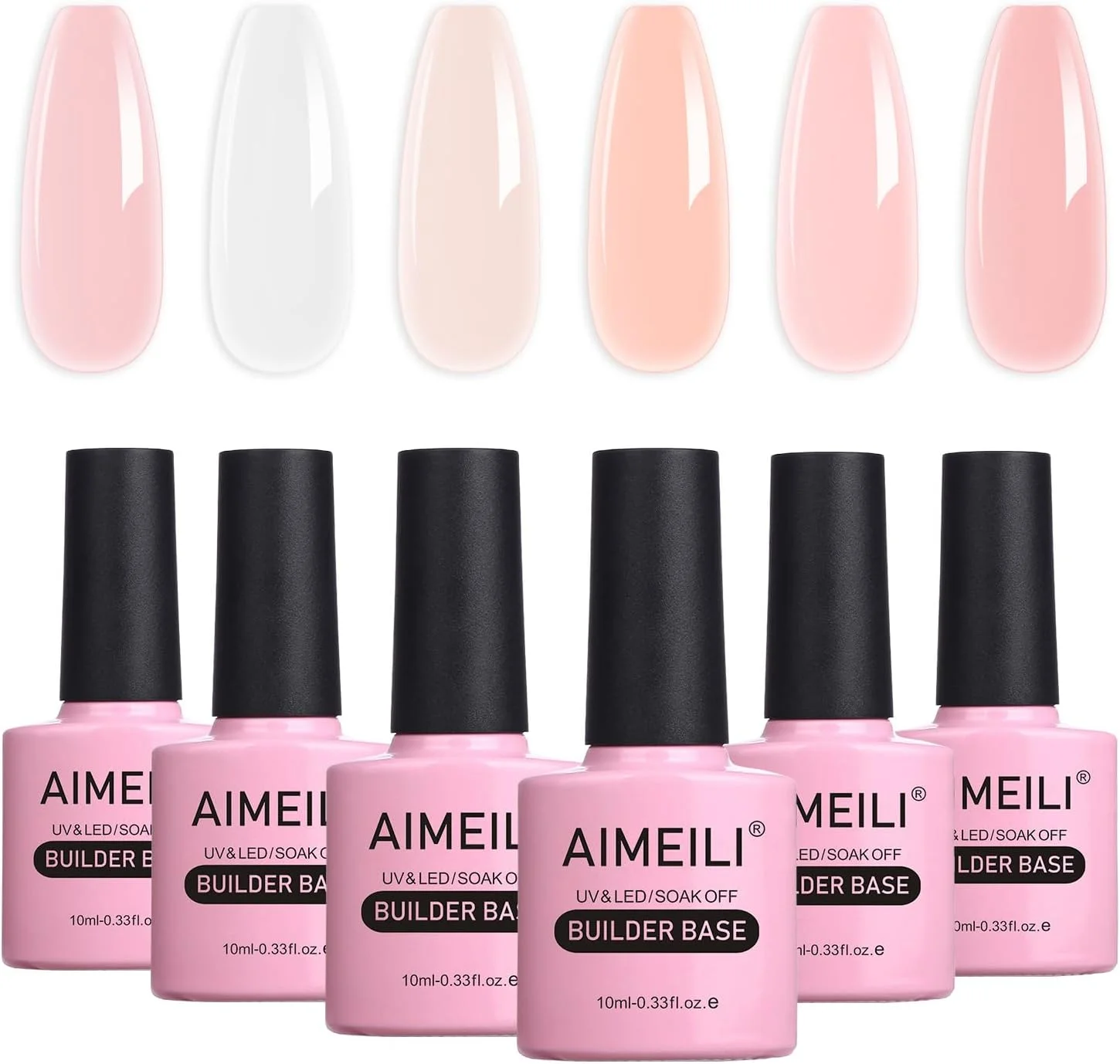 ژل رنگی پایه ساز AIMEILI، بدون نیاز به محلول لغزنده برای اکستنشن، لاک ژل 6 عددی 10 میلی لیتری - ست کیت 36 ژل رنگی پایه ساز AIMEILI، بدون نیاز به محلول لغزنده برای اکستنشن، لاک ژل 6 عددی 10 میلی لیتری - ست کیت 36