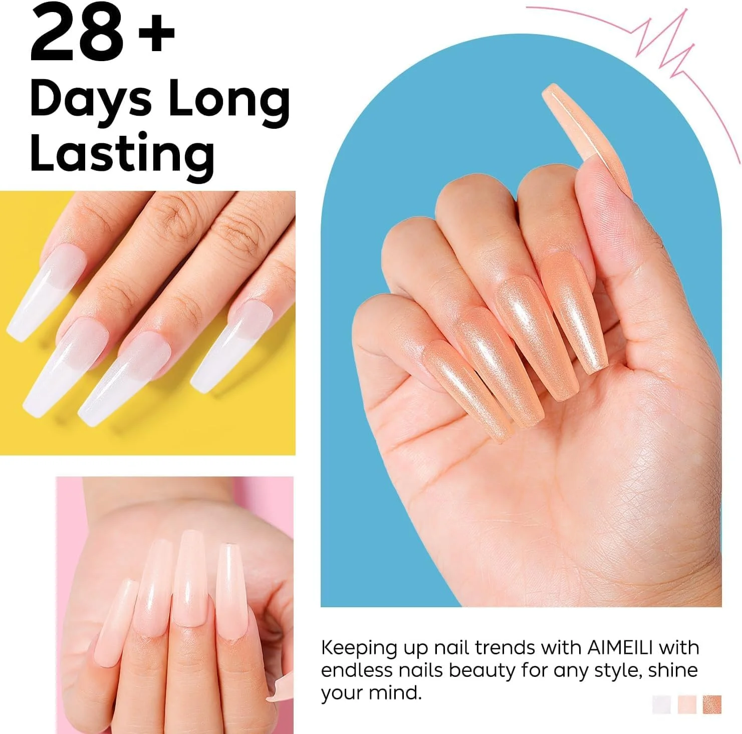 ست ژل بیس رابر AIMEILI، ۸ میلی لیتر، ۶ رنگ، ژل ناخن رابر UV، ۴ در ۱ - کیت ۵۱ ست ژل بیس رابر AIMEILI، ۸ میلی لیتر، ۶ رنگ، ژل ناخن رابر UV، ۴ در ۱ - کیت ۵۱