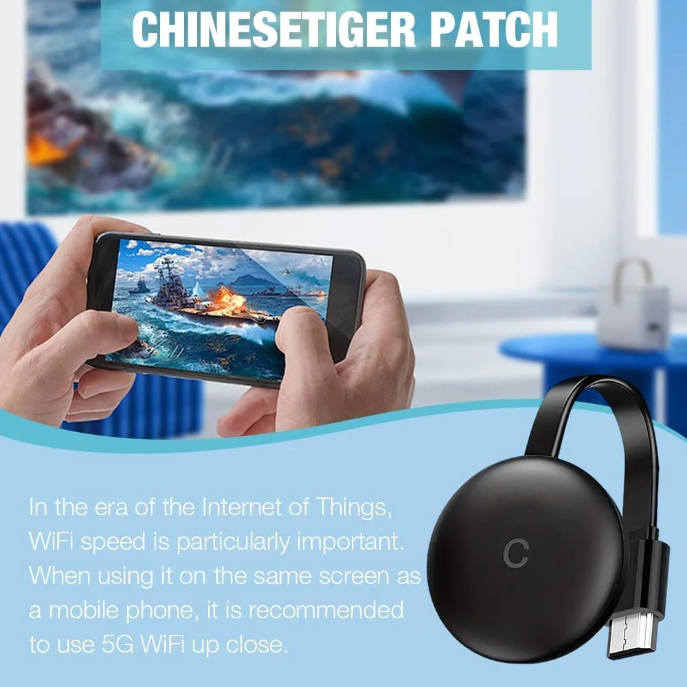 آداپتور HDMI بی‌سیم، دانگل HDMI بی‌سیم، 2.4/5 گیگاهرتز 4K Full HD Miracast HiFi HD-MI دانگل، Miracast برای تلویزیون، پشتیبانی از Android/iOS/Laptop/PC/Monitor/TV/DLNA/Airplay