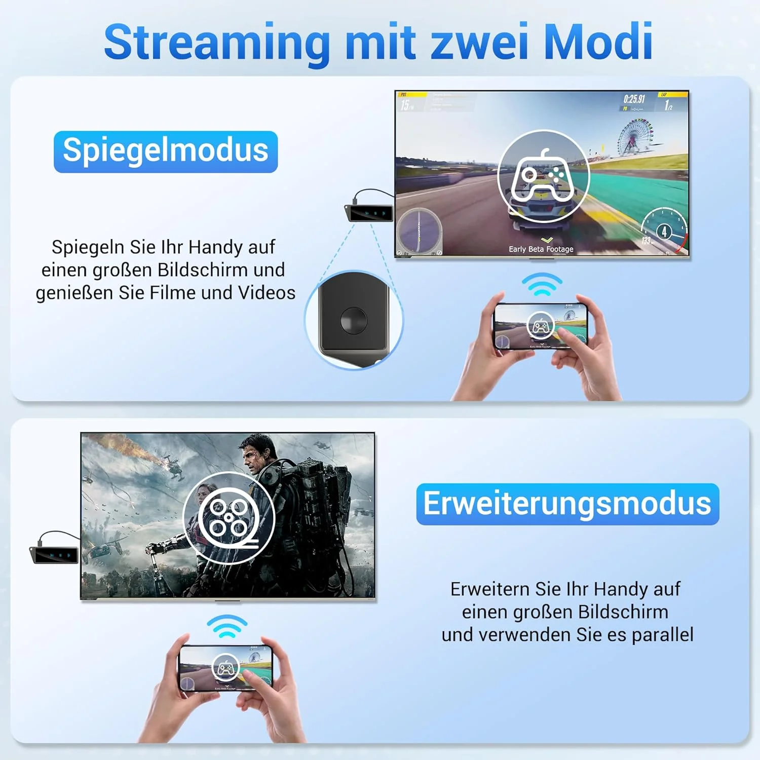 دانگل آداپتور HDMI بی سیم Miracast، آداپتور بلوتوث HDMI قابل حمل 2.4/5G برای پخش ویدئو/صوتی/انتقال فایل از لپ تاپ، کامپیوتر، تلفن هوشمند اندروید به تلویزیون HD، پروژکتور، مانیتور دانگل آداپتور HDMI بی سیم Miracast، آداپتور بلوتوث HDMI قابل حمل 2.4/5G برای پخش ویدئو/صوتی/انتقال فایل از لپ تاپ، کامپیوتر، تلفن هوشمند اندروید به تلویزیون HD، پروژکتور، مانیتور