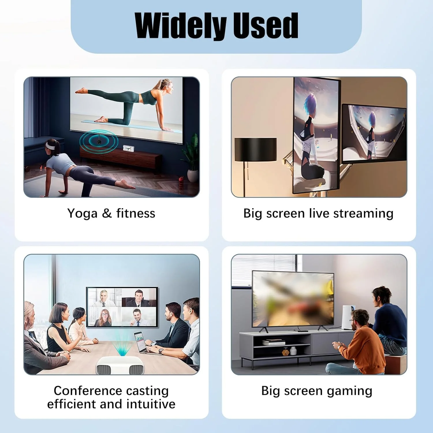 دانگل HDMI وایرلس میراکست 4K 2.4G، دانگل نمایشگر وای فای وایرلس 1080P، HDMI وایرلس سازگار با ویندوز/مک/اندروید/iOS/میراکست/DLNA/ایرپلی، پشتیبانی از تلویزیون/مانیتور