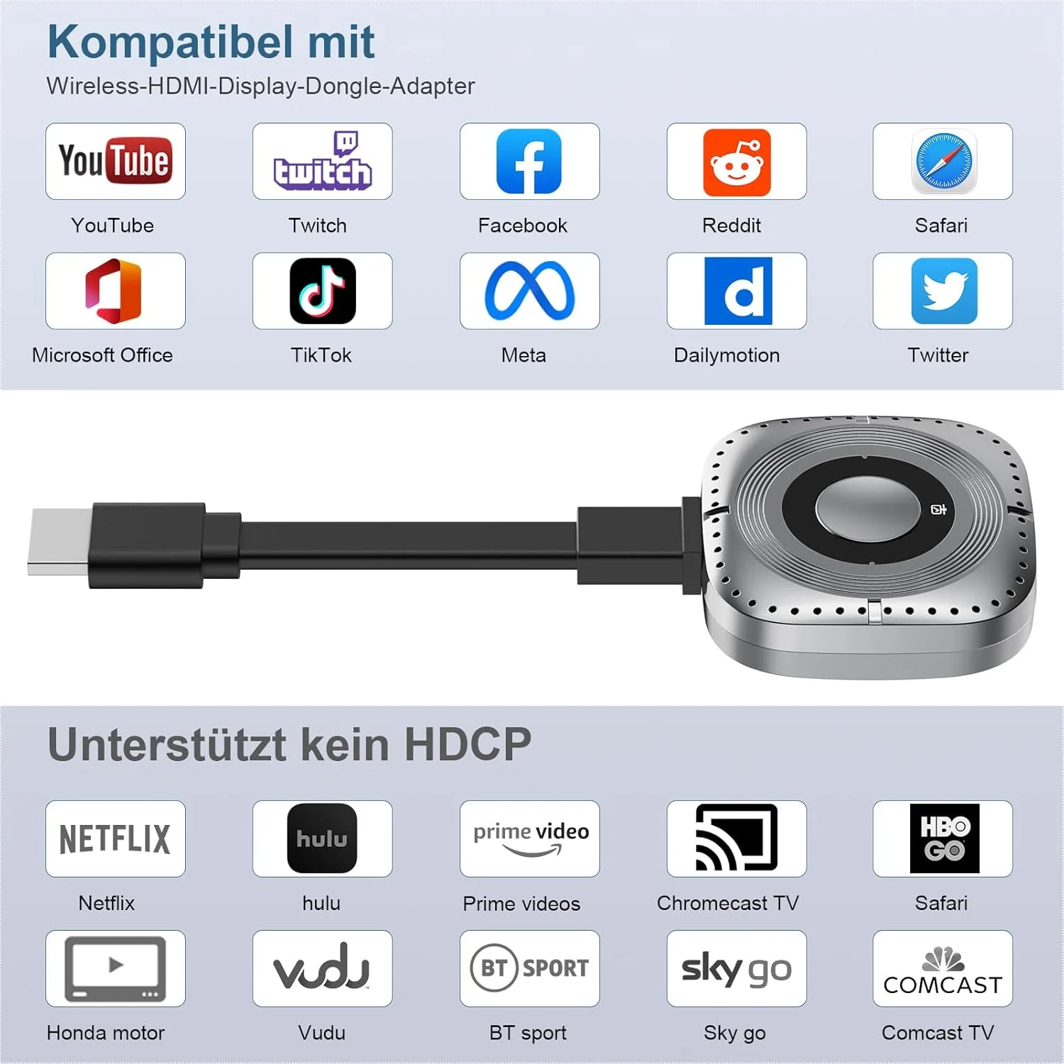 دانگل HDMI وایرلس Miracast، دانگل استریمینگ قابل حمل برای انتقال فایل های ویدئویی و صوتی از دستگاه های آیفون، آیپد، اندروید و iOS به پروژکتور مانیتور HDTV با پشتیبانی از Miracast AirPlay دانگل HDMI وایرلس Miracast، دانگل استریمینگ قابل حمل برای انتقال فایل های ویدئویی و صوتی از دستگاه های آیفون، آیپد، اندروید و iOS به پروژکتور مانیتور HDTV با پشتیبانی از Miracast AirPlay