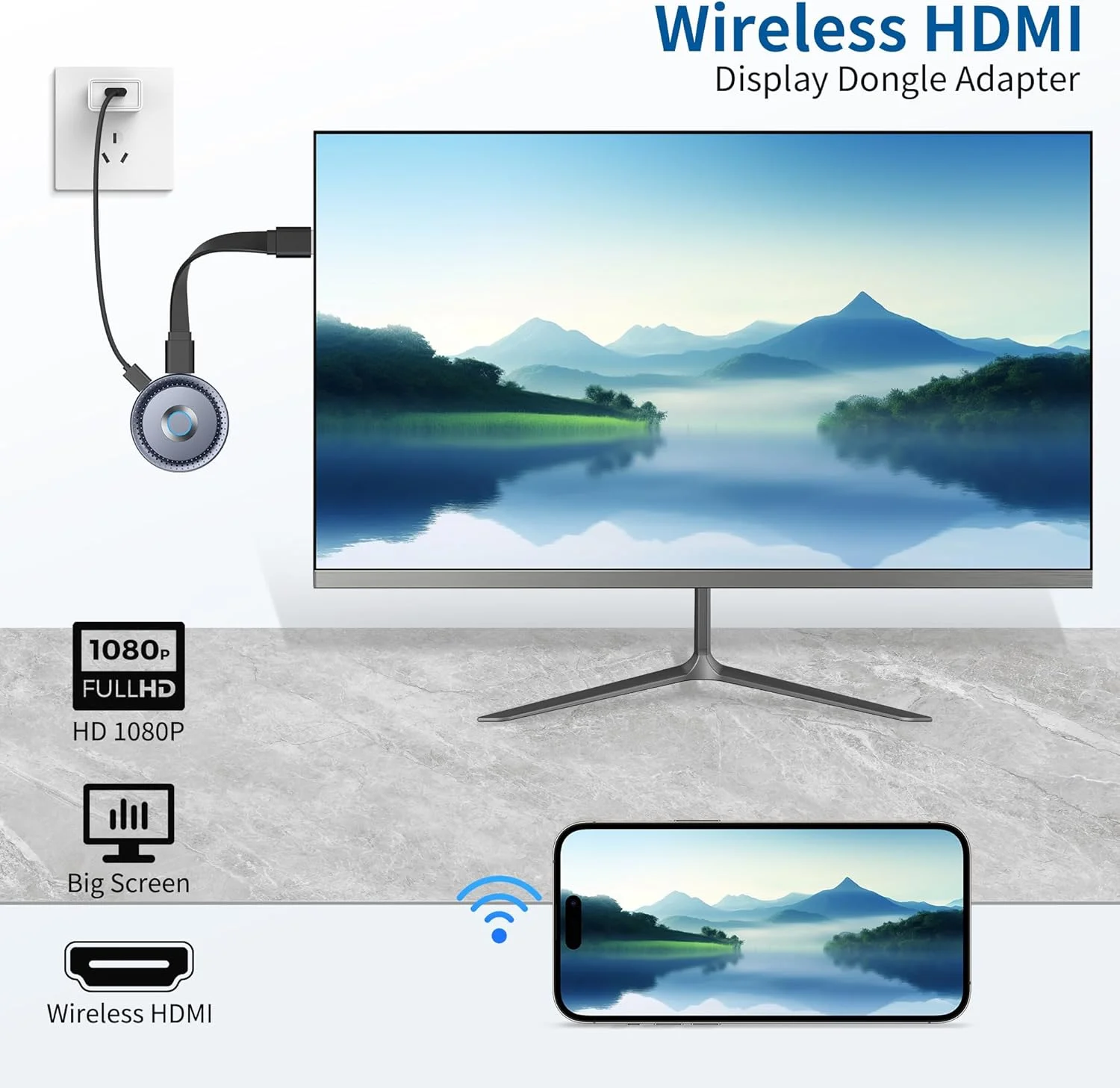 دانگل آداپتور HDMI بیسیم Miracast، آداپتور بلوتوث HDMI، دانگل Wi-Fi با قابلیت Screen Mirror برای استریم ویدیو/صوت/فایل، انتقال از لپتاپ، کامپیوتر، تلفن هوشمند به تلویزیون HD، پروژکتور، مانیتور دانگل آداپتور HDMI بیسیم Miracast، آداپتور بلوتوث HDMI، دانگل Wi-Fi با قابلیت Screen Mirror برای استریم ویدیو/صوت/فایل، انتقال از لپتاپ، کامپیوتر، تلفن هوشمند به تلویزیون HD، پروژکتور، مانیتور
