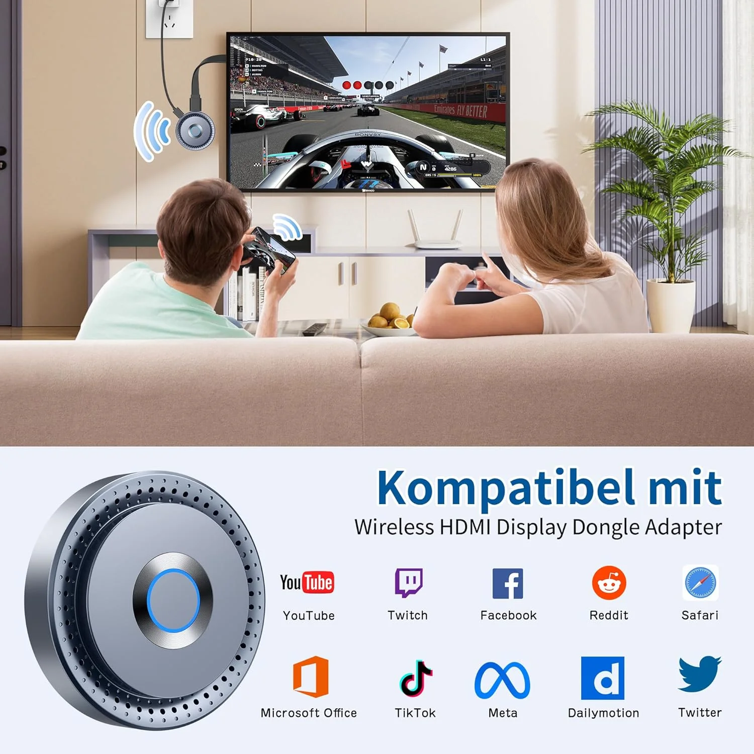 دانگل آداپتور HDMI بیسیم Miracast، آداپتور بلوتوث HDMI، دانگل Wi-Fi با قابلیت Screen Mirror برای استریم ویدیو/صوت/فایل، انتقال از لپتاپ، کامپیوتر، تلفن هوشمند به تلویزیون HD، پروژکتور، مانیتور دانگل آداپتور HDMI بیسیم Miracast، آداپتور بلوتوث HDMI، دانگل Wi-Fi با قابلیت Screen Mirror برای استریم ویدیو/صوت/فایل، انتقال از لپتاپ، کامپیوتر، تلفن هوشمند به تلویزیون HD، پروژکتور، مانیتور