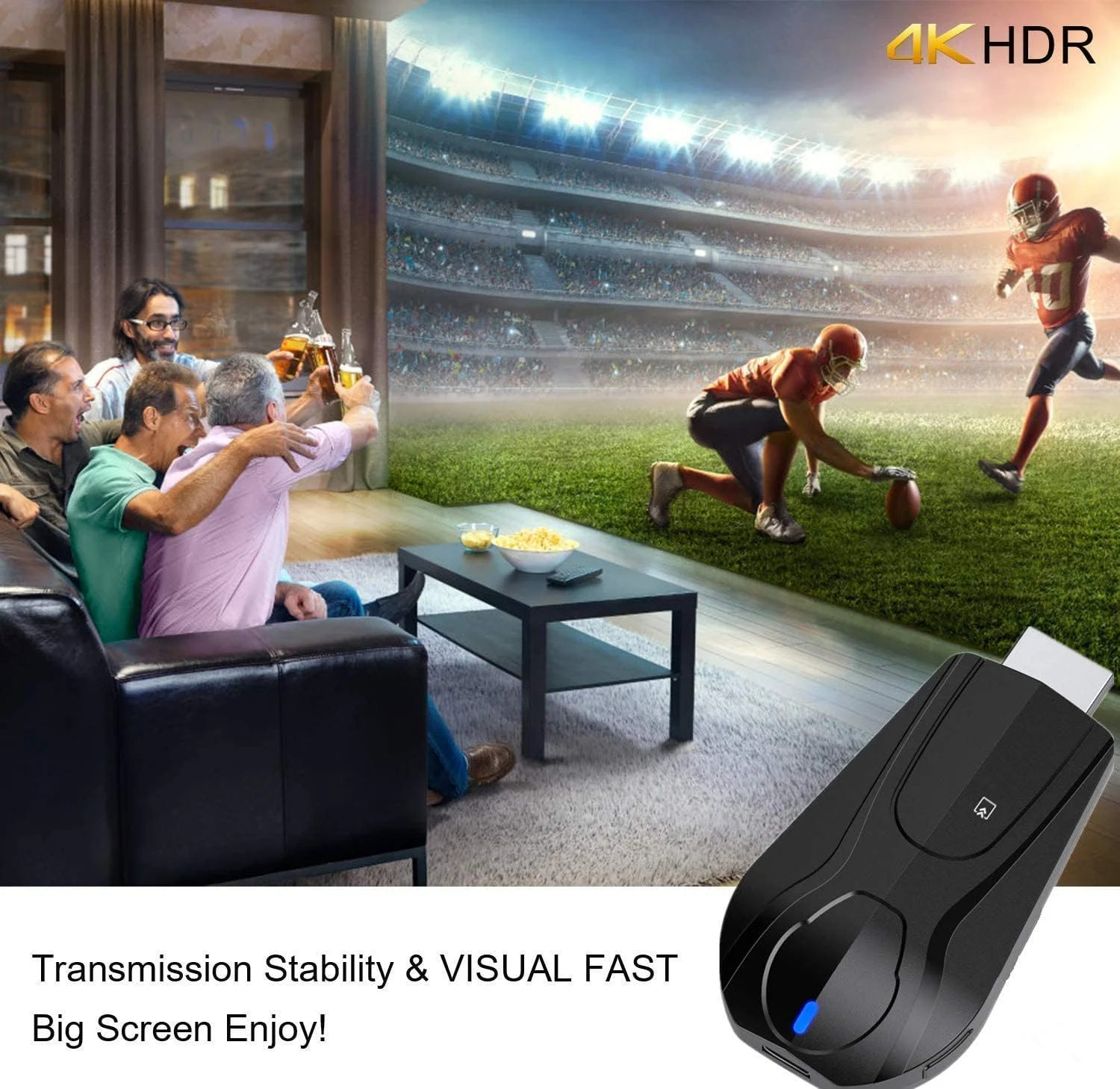 دانگل نمایشگر بی‌سیم MAKINGTEC، گیرنده نمایشگر قابل حمل وای‌فای 2.4G با کیفیت 1080P HDMI، سازگار با انتقال تصویر از تلفن به تلویزیون و پروژکتور، پشتیبانی از M-iracast Airplay DLNA