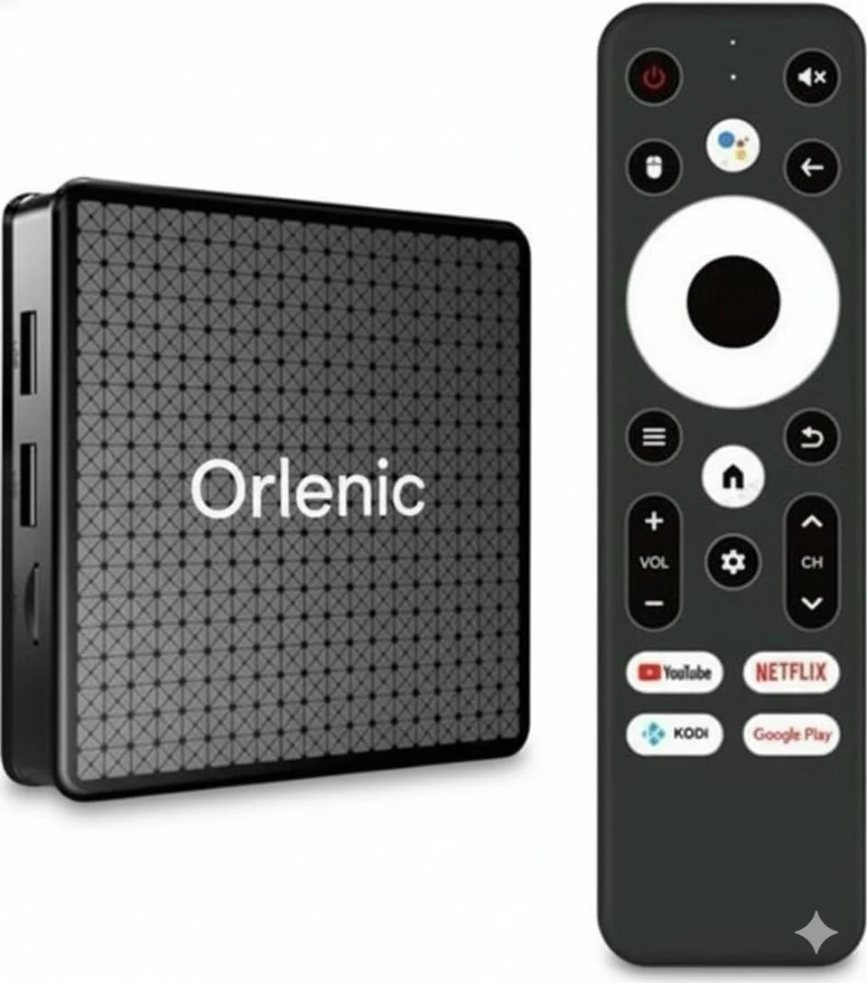 اندروید باکس 4K اورلنیک X5، مدیا پلیر چهار هسته ای H313 با پردازنده گرافیکی G31، وای فای دو بانده و بلوتوث 5.0، رم 2 گیگابایتی + حافظه 16 گیگابایتی، استریم، بازی، برنامه ها، ارتقاء تلویزیون هوشمند