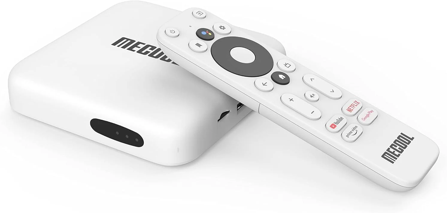 اندروید باکس اورجینال MECOOL KM2 اندروید 12.0، کیفیت 4K HDR، رم 2 گیگابایت، رام 8 گیگابایت، دارای گواهینامه 4K نتفلیکس، دستیار گوگل با کنترل از راه دور صوتی