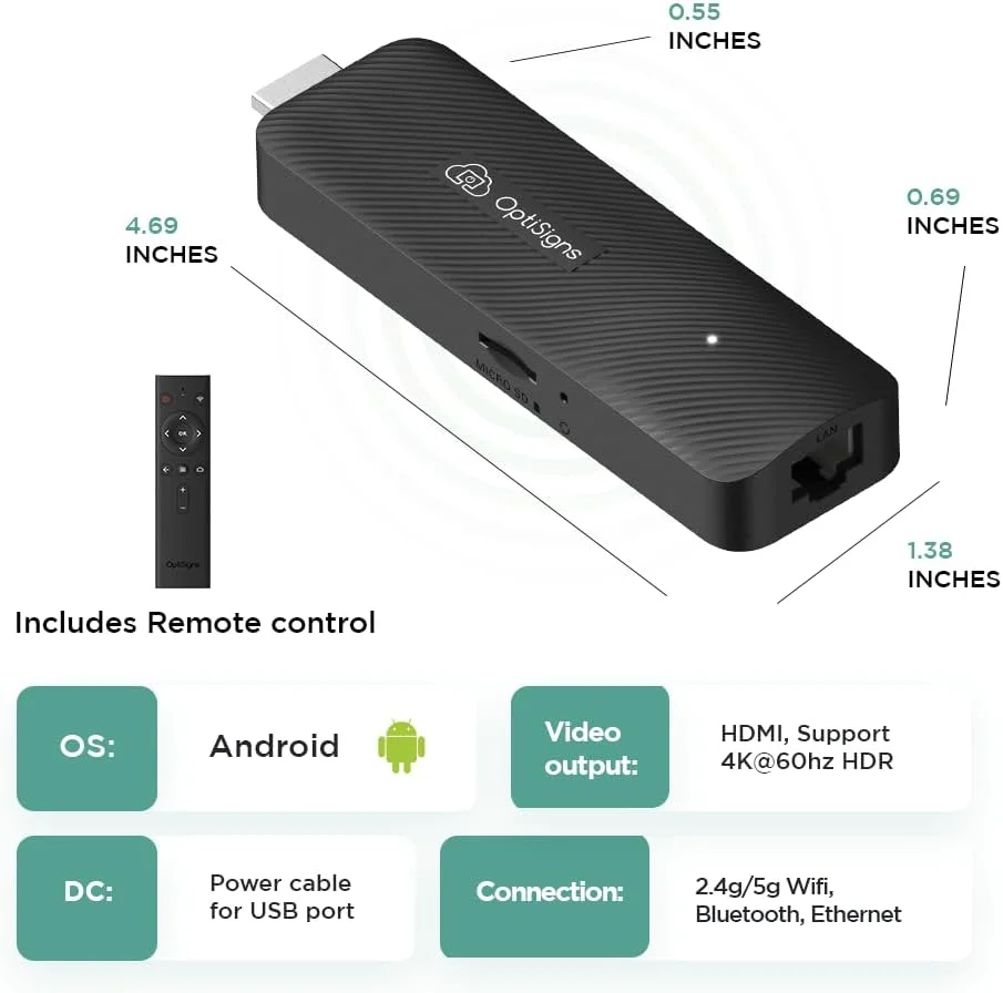 دستگاه پخش کننده ساینیج دیجیتال اندروید OptiSigns