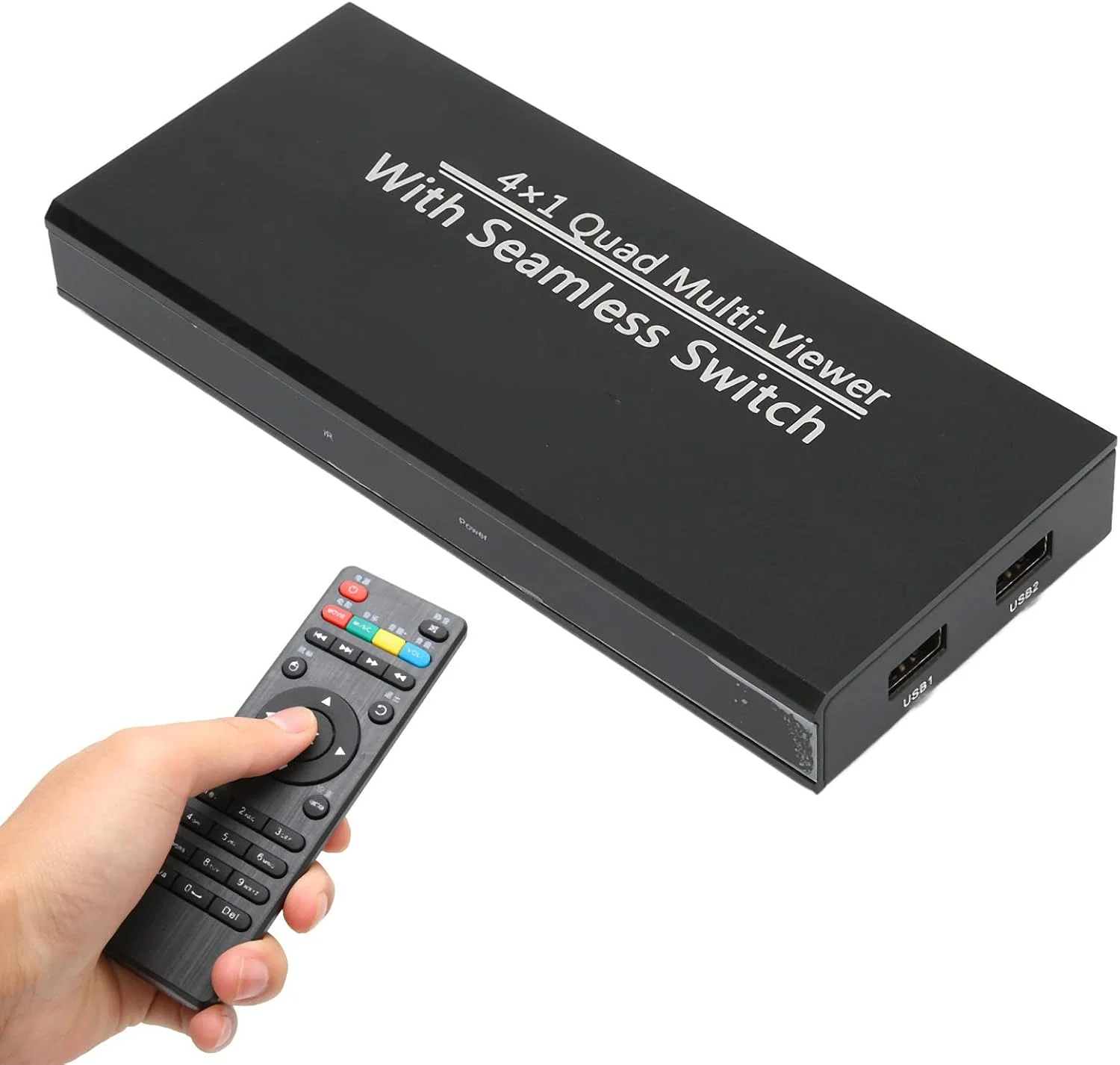 پخش کننده رسانه HDMI، پخش کننده رسانه دیجیتال MP35 با کیفیت 3840 x 2160 4K 30Hz، خروجی 4 طرفه، پشتیبانی از کارت حافظه 32G، HDMI/AV/VGA/USB (دوشاخه آمریکایی)