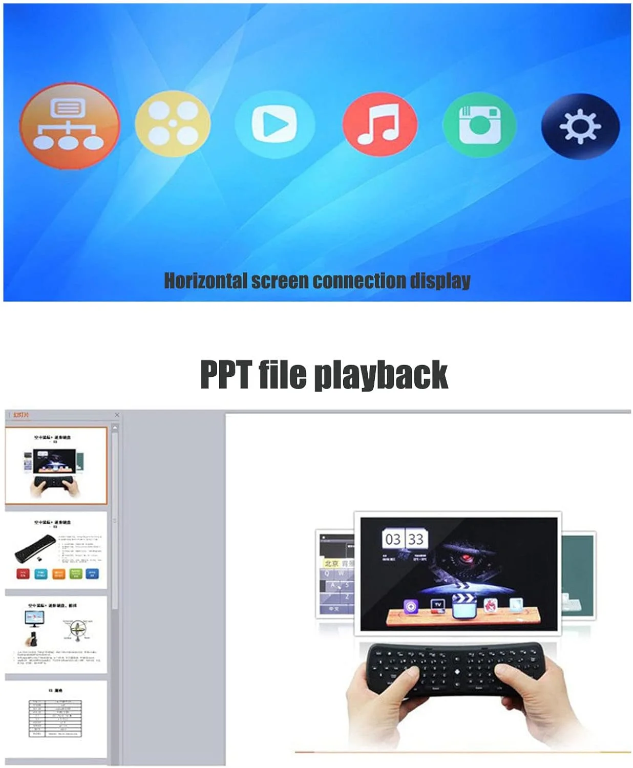 پخش کننده رسانه HDMI، پخش کننده رسانه دیجیتال MP35 با کیفیت 3840 x 2160 4K 30Hz، خروجی 4 طرفه، پشتیبانی از کارت حافظه 32G، HDMI/AV/VGA/USB (دوشاخه آمریکایی)