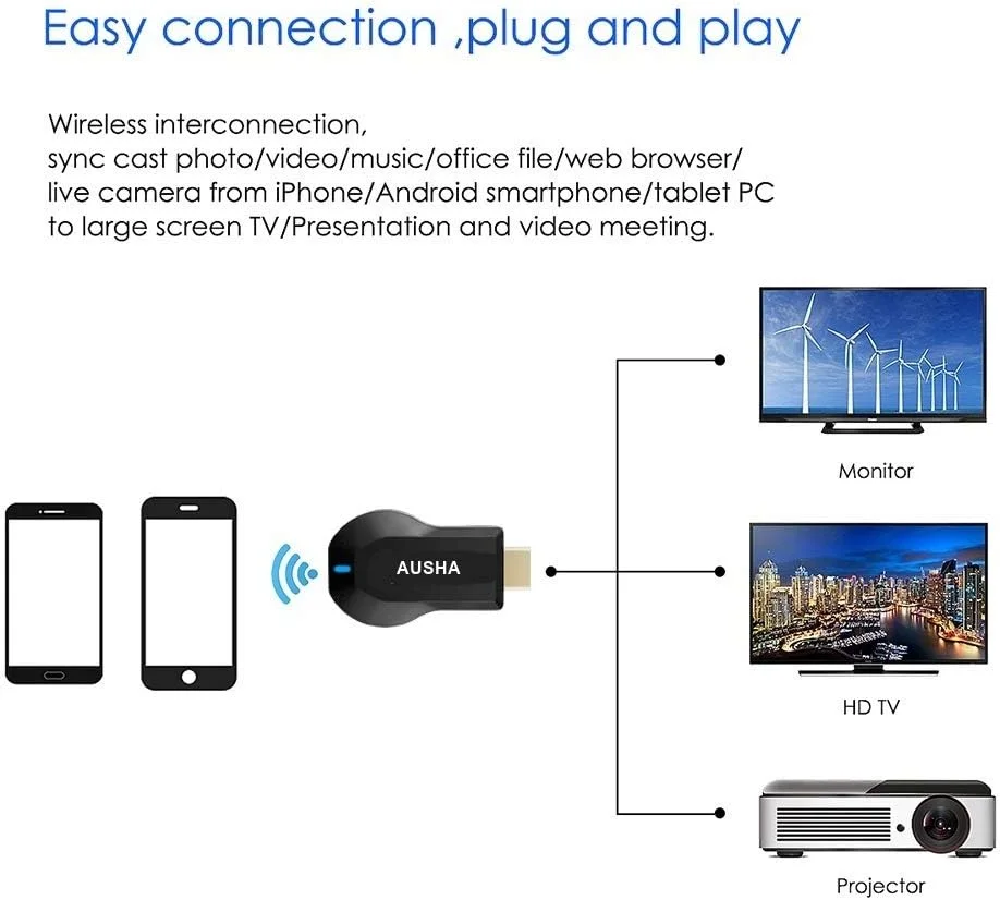 آداپتور HDMI بی سیم نمایشگر وای فای V88R® M9 (دانگل MIRACAST مدل M9) آداپتور HDMI بی سیم نمایشگر وای فای V88R® M9 (دانگل MIRACAST مدل M9)