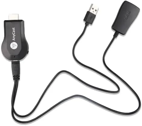 آداپتور وایرلس HDMI وای فای FBS® (M9-Plus) با کیفیت 1080P (آداپتور گیرنده تلویزیون) و (دانگل Airplay) و (انعکاس صفحه نمایش) و (پشتیبانی از Miracast/Airplay DLNA از تلفن به تلویزیون) مشکی (M9-Plus)