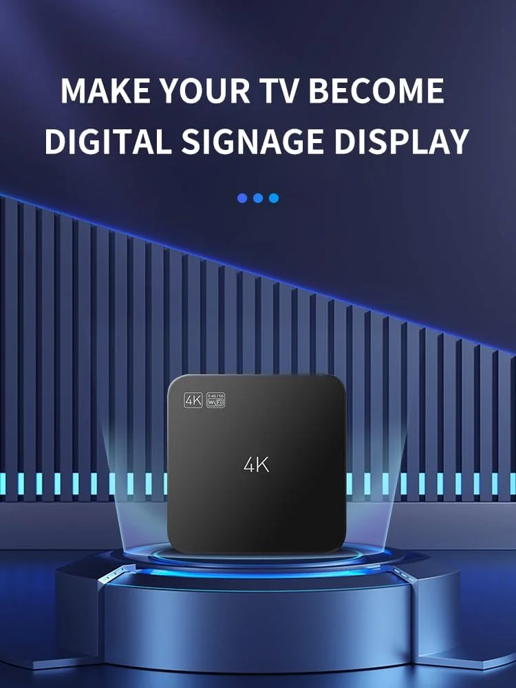 جعبه پخش کننده تبلیغات دیجیتال Lunzn YM05، پخش کننده رسانه تبلیغاتی تجاری برای کسب و کار، قابل حمل، تبلیغات قابل تنظیم، ورودی HDMI، دارای WiFi، پخش USB جعبه پخش کننده تبلیغات دیجیتال Lunzn YM05، پخش کننده رسانه تبلیغاتی تجاری برای کسب و کار، قابل حمل، تبلیغات قابل تنظیم، ورودی HDMI، دارای WiFi، پخش USB