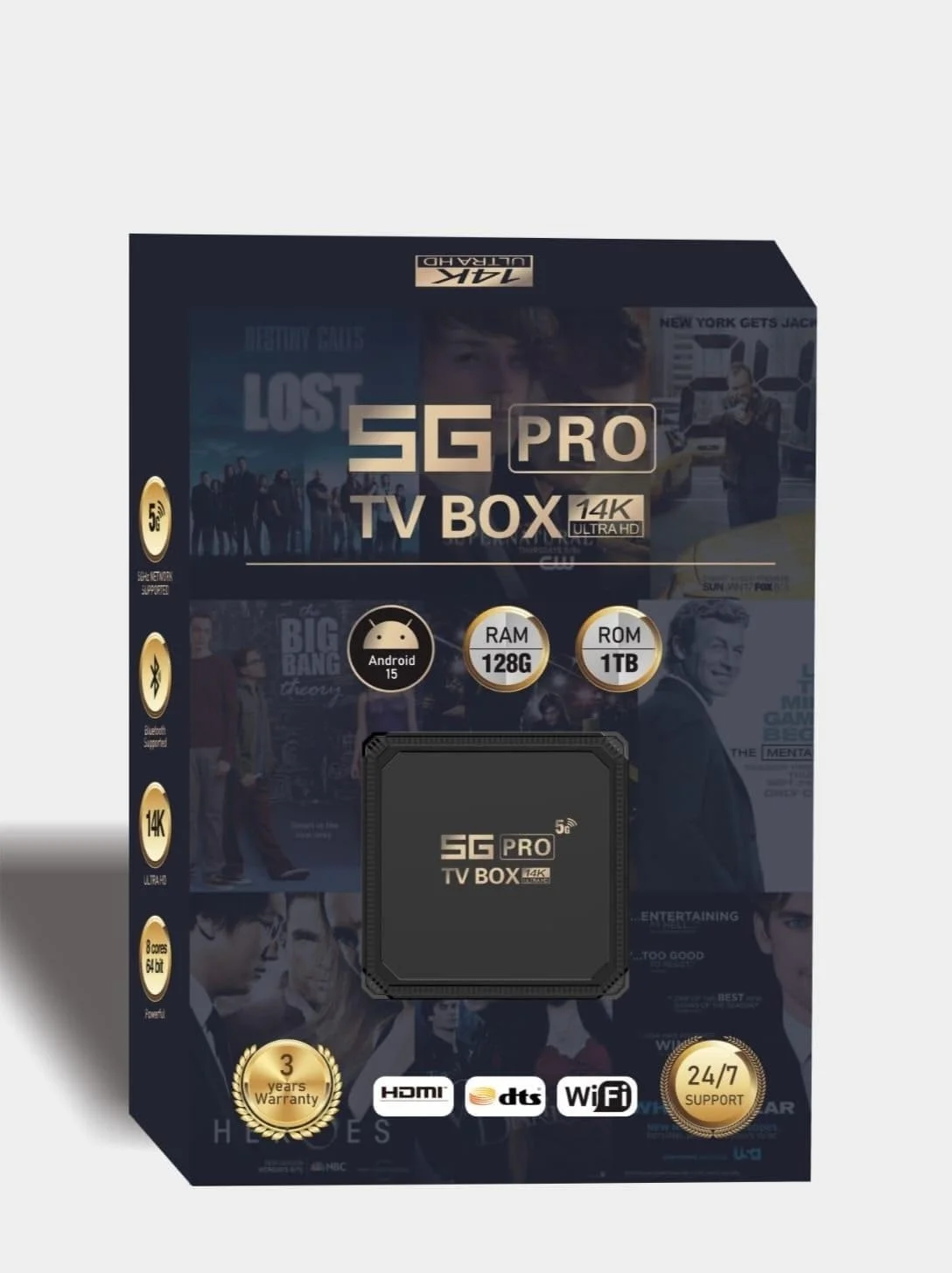 جعبه تلویزیون 5G Pro Ultra HD 2025 (نسخه IPL): 128 گیگابایت رم، 1 ترابایت رام، رزولوشن 14K UHD