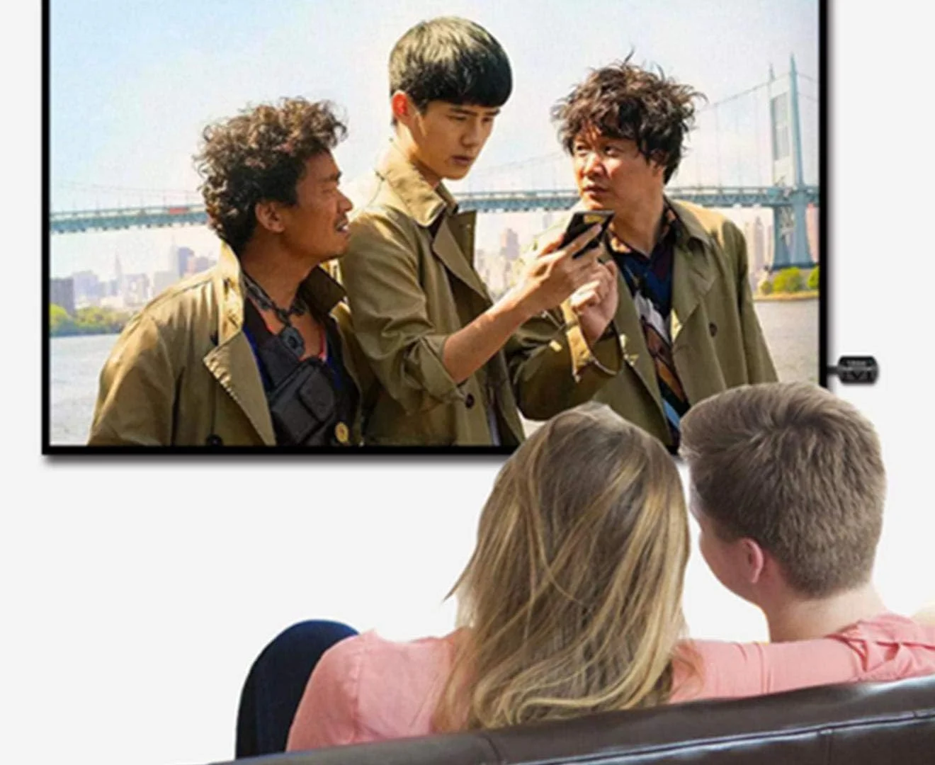 مبدل HDMI بی سیم 2.4G قابل حمل NC با قابلیت تبدیل صفحه نمایش موبایل به تلویزیون، پخش کننده شبکه و پروژکتور