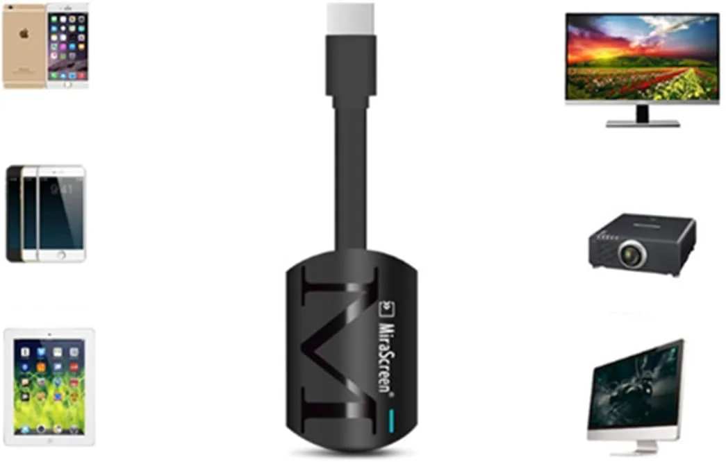 مبدل HDMI بی سیم 2.4G قابل حمل NC با قابلیت تبدیل صفحه نمایش موبایل به تلویزیون، پخش کننده شبکه و پروژکتور