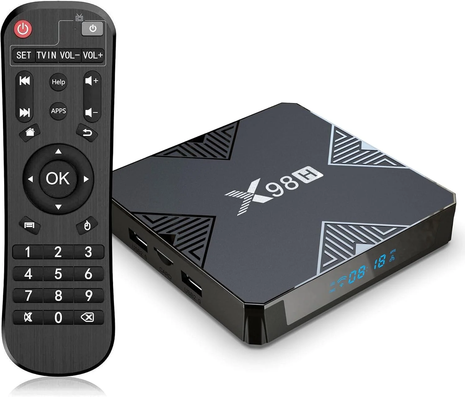 اندروید باکس تلویزیون LIROM مدل Android 12.0 [4GB+32GB] X98H 4K/6K، اندروید باکس هوشمند با چیپست Amlogic Allwinner H618، وای فای دوگانه 2.4G/5G، رمزگشایی H.265 با سرعت 100/1000M، USB 3.0 ست تاپ باکس، 4 گیگابایت + 32 گیگابایت