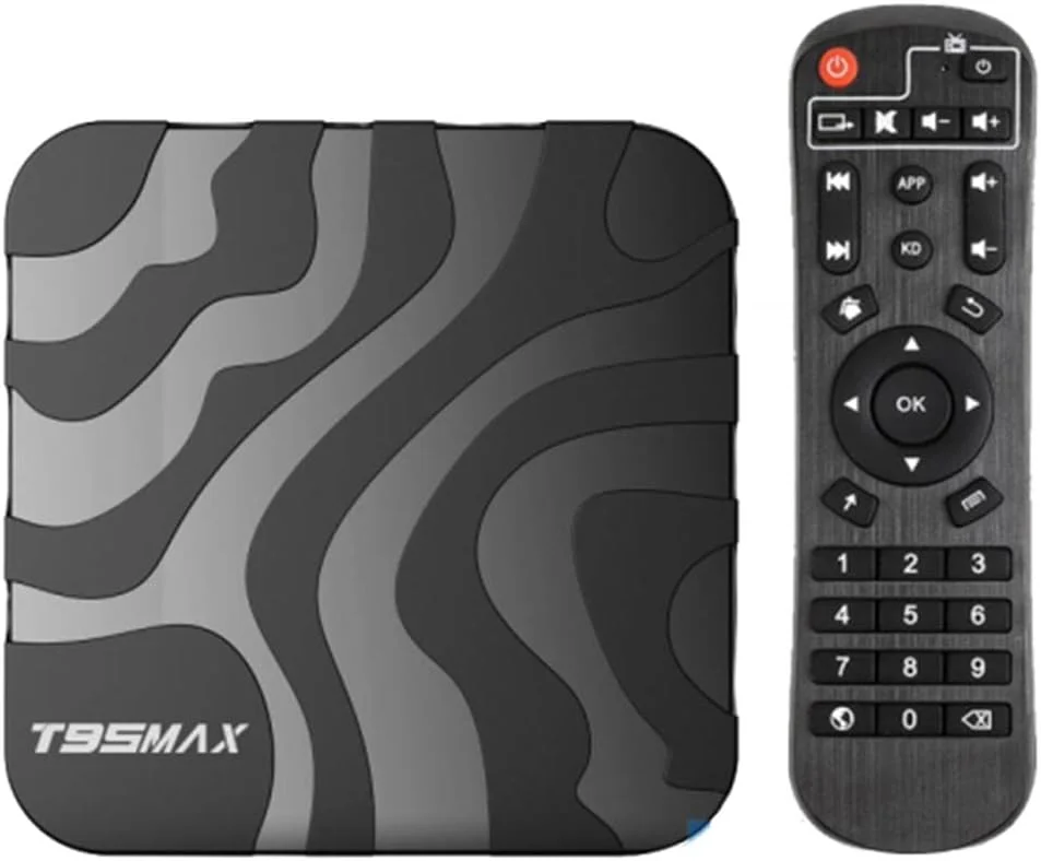 باکس اندروید تی وی LIROM 10.0، باکس هوشمند تی وی T95 MAX با پردازنده H618، رم 4 گیگابایت و حافظه داخلی 64 گیگابایت، پشتیبانی از وای فای 2.4G/5.8G، بلوتوث 5.0، LAN، ویدئو 3D 6K، پخش کننده اندروید تی وی، مینی کامپیوتر گوگل، ست تاپ باکس تی وی، 4 گیگابایت + 32 گیگابایت