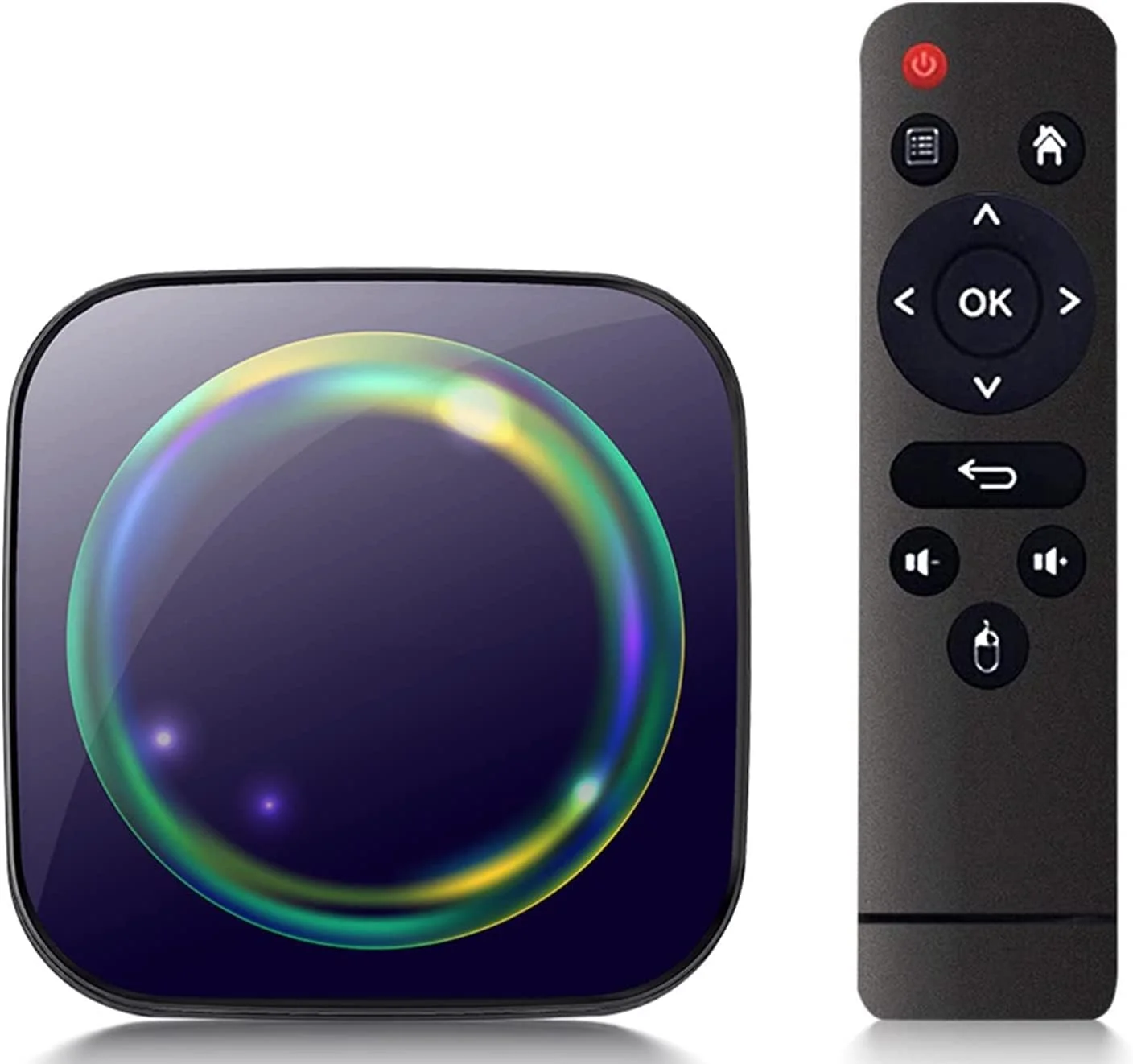 اندروید باکس SXGCH با اندروید 12.0، اندروید باکس هوشمند H8S با پردازنده چهارهسته‌ای 64 بیتی Allwinner H618 ARM Corter-A53، پشتیبانی از 6K/4K، وای‌فای دوگانه 2.4G/5G، بلوتوث 4.0، اترنت 100M، 4 گیگابایت رم + 32 گیگابایت حافظه داخلی