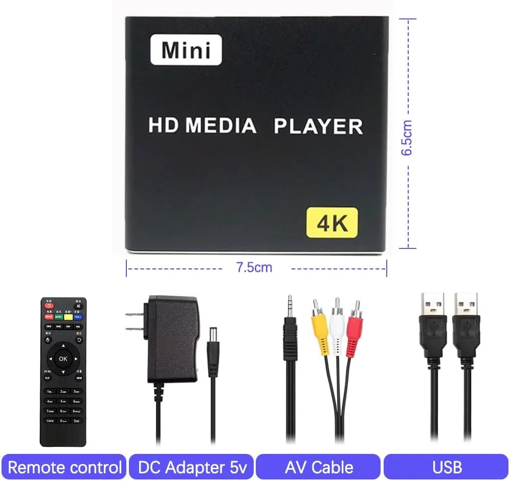 پخش کننده رسانه HDMI، پخش کننده رسانه دیجیتال 4K Full HD با کنترل از راه دور، پشتیبانی از درایو USB، کارت SD، خروجی 4K@30Hz، رمزگشایی H.265 برای پخش تبلیغاتی چند رسانه ای تلویزیون با پخش خودکار. پخش کننده رسانه HDMI، پخش کننده رسانه دیجیتال 4K Full HD با کنترل از راه دور، پشتیبانی از درایو USB، کارت SD، خروجی 4K@30Hz، رمزگشایی H.265 برای پخش تبلیغاتی چند رسانه ای تلویزیون با پخش خودکار.