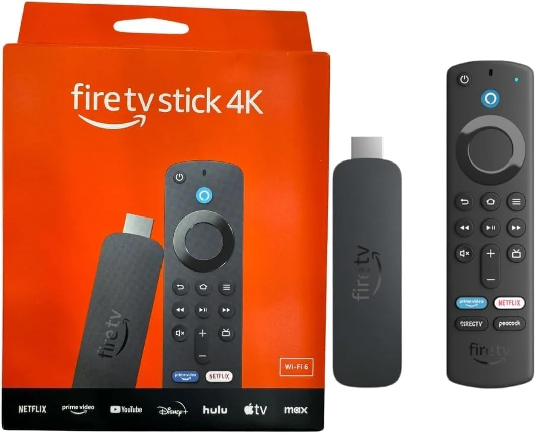 دستگاه پخش جریانی Fiire TV Stick 4K با پشتیبانی از Wi-Fi 6، تماشای رایگان و زنده تلویزیون با ریموت صوتی الکسا و پشتیبانی از Dolby Vision