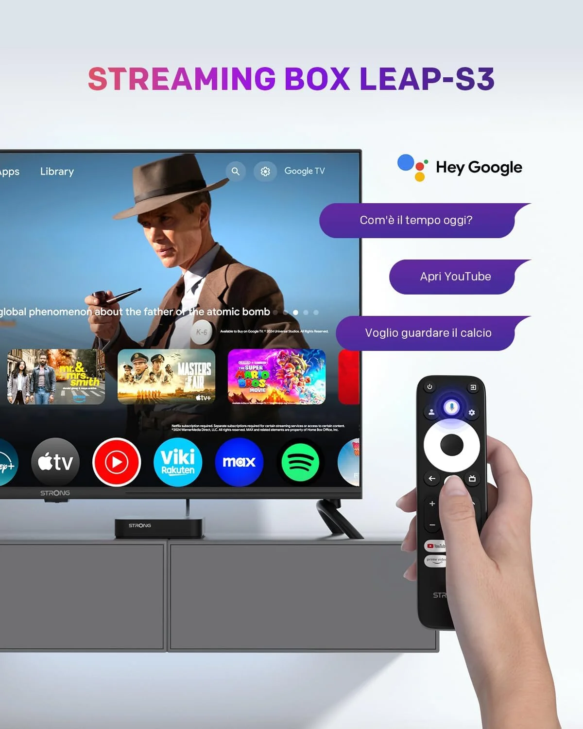 گیرنده گوگل تی وی UHD مدل Strong S3