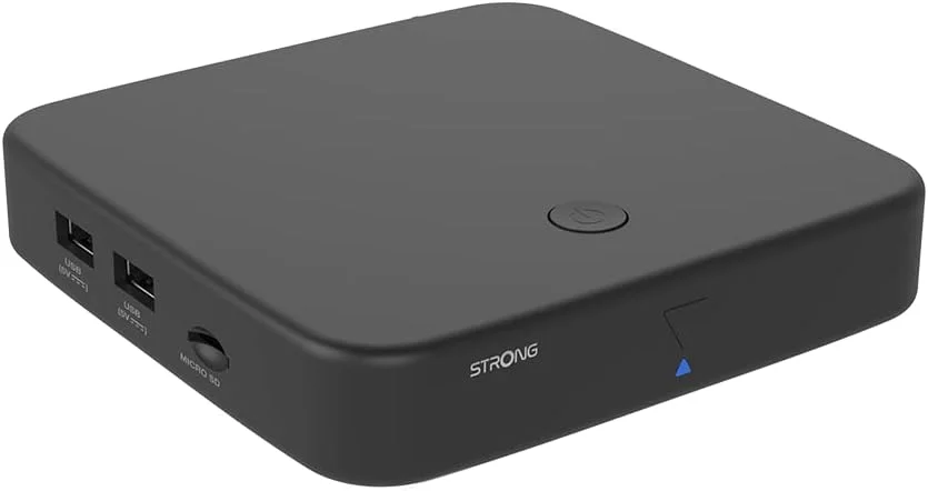 استریم باکس هیبریدی قدرتمند STRONG SRT420 اندروید TV+TNT، 4K، HDR، Dolby Vision، Dolby Atmos، Chromecast، دستیار صوتی گوگل، نتفلیکس، دیزنی پلاس، پرایم، وای فای، اترنت، بلوتوث