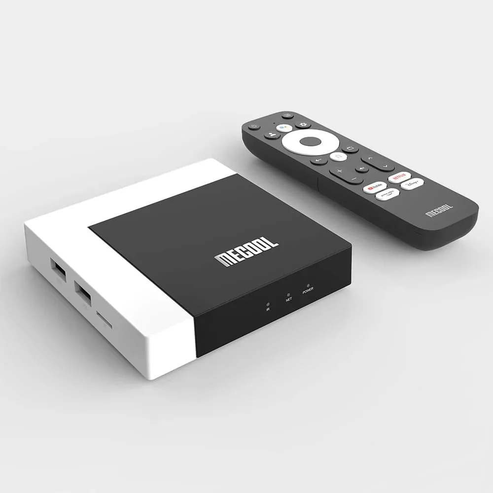 دستگاه پخش جدید MECOOL Google Tv Box KM7 Plus Ultra HD 4K، چهارهسته‌ای Amlogic S905Y4 A35، سیستم عامل اصلی Android 11 GTV Google TV