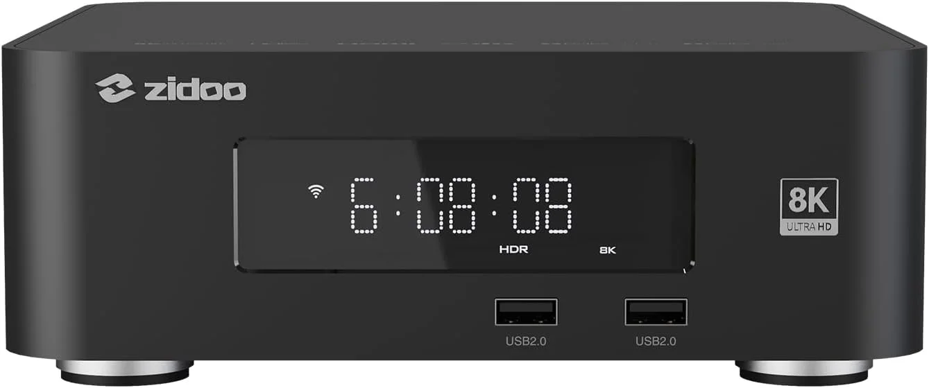 مدیا پلیر 8K زیدو Z30 PRO، پردازنده Amlogic S928X-K با 6 گیگابایت رم + 64 گیگابایت حافظه داخلی، DV، HDR10+، اندروید 11، BDMV/ISO، جایگاه هارد دیسک