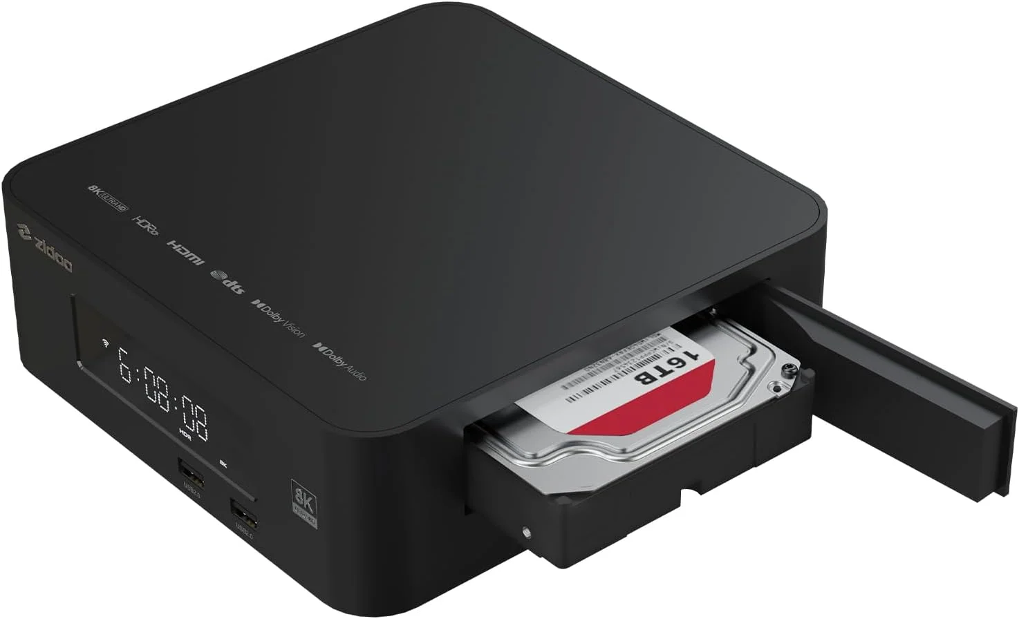 مدیا پلیر 8K زیدو Z30 PRO، پردازنده Amlogic S928X-K با 6 گیگابایت رم + 64 گیگابایت حافظه داخلی، DV، HDR10+، اندروید 11، BDMV/ISO، جایگاه هارد دیسک