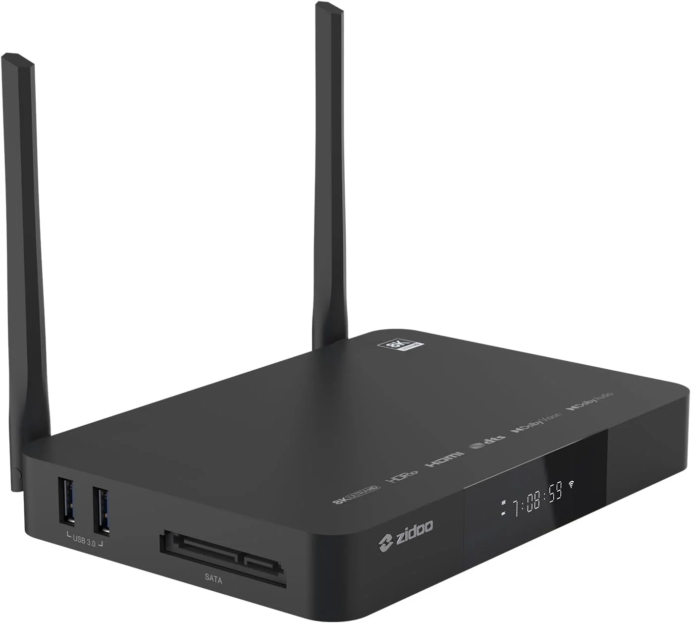 مدیا پلیر 8K HDR زی‌دو Z9X، سیستم عامل اندروید 11، پردازنده Amlogic S928X-K با 6 گیگابایت رم + 64 گیگابایت حافظه داخلی، موتور پردازش ویدئویی VPU و موتور پردازش تصویر VS10، پخش 4K Ultra HD Blu-ray، BDMV/ISO، برای پخش ویدئو و صدا