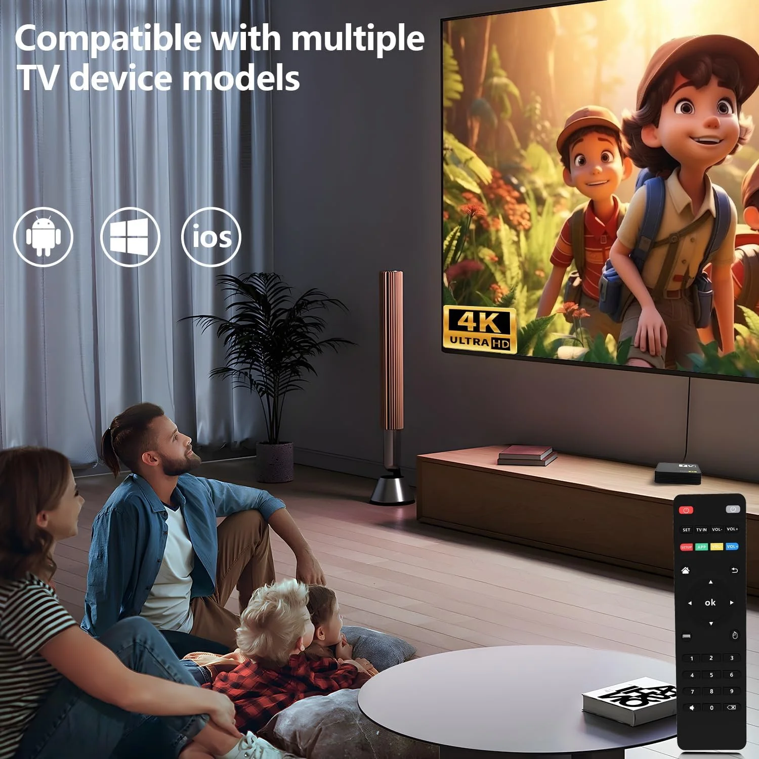 دستگاه پخش جریانی YFDSPSM 4K+ | HD/4K/HDR با کنترل از راه دور، کنترل تلویزیون، وای فای فوق العاده سریع و HDMI ممتاز - راه اندازی سریع و آسان