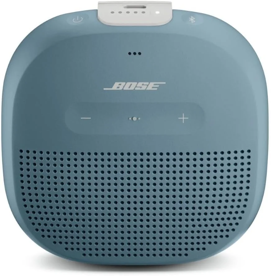 اسپیکر بلوتوثی Bose SoundLink Micro: اسپیکر کوچک، قابل حمل و ضد آب با میکروفون، آبی سنگی، بی سیم