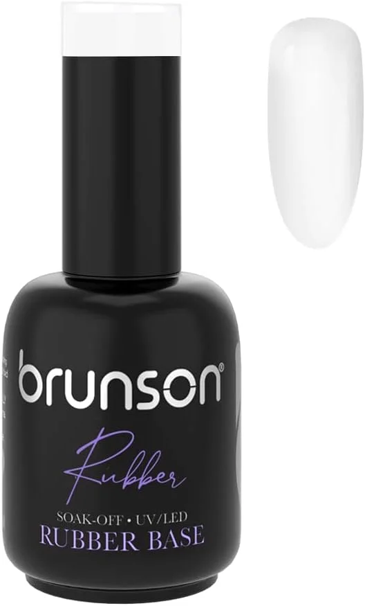 ژل بیس رابر برانسون، لاک ژل بیس رابر برای ناخن، مناسب مانیکور فرانسوی، ژل اکستنشن، قابل خیساندن، نیاز به خشک شدن با UV/LED، حجم 18 میلی لیتر، کد BRB04