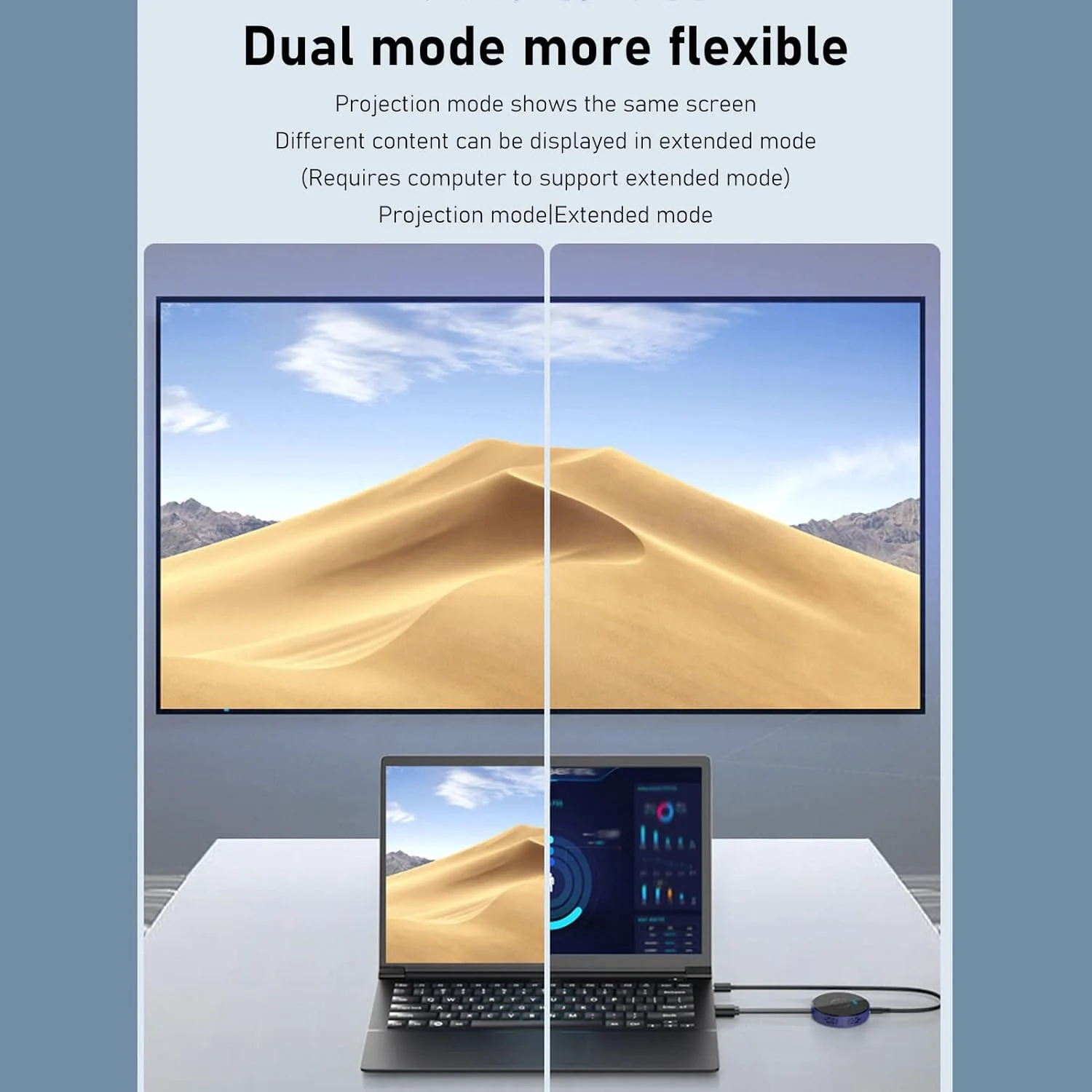 فرستنده و گیرنده HDMI بی‌سیم، توسعه دهنده بی‌سیم HD 30 متری 4K X 2K برای لپ‌تاپ، رایانه شخصی، تلویزیون تلفن هوشمند و غیره (مشکی)