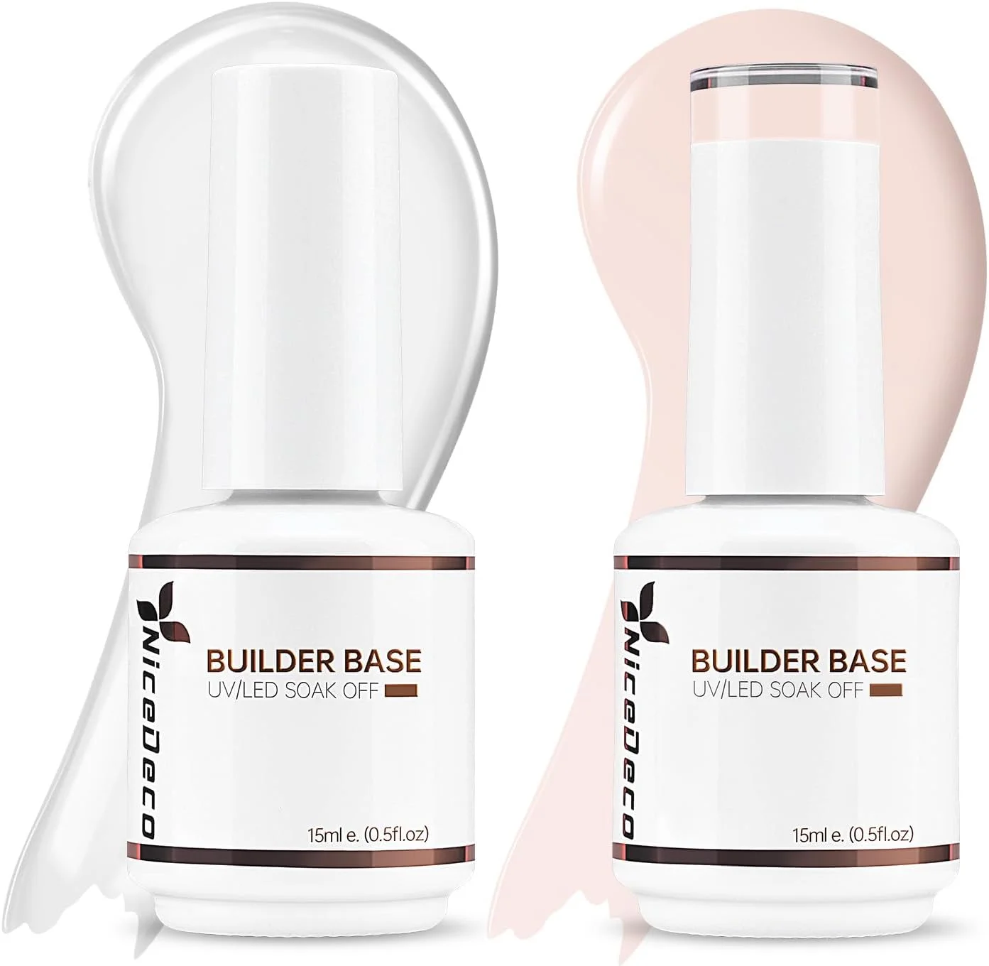 لاک ژل بیس بیلدر بدون اسید Nicedeco Hema، دو عدد 15 میلی لیتر، بدون تست حیوانی، وگان، صورتی هلویی و شفاف، لاک ژل بیلدر، قابل برداشتن با خیساندن، ست مانیکور ژلی LED U V، 2-7 لاک ژل بیس بیلدر بدون اسید Nicedeco Hema، دو عدد 15 میلی لیتر، بدون تست حیوانی، وگان، صورتی هلویی و شفاف، لاک ژل بیلدر، قابل برداشتن با خیساندن، ست مانیکور ژلی LED U V، 2-7