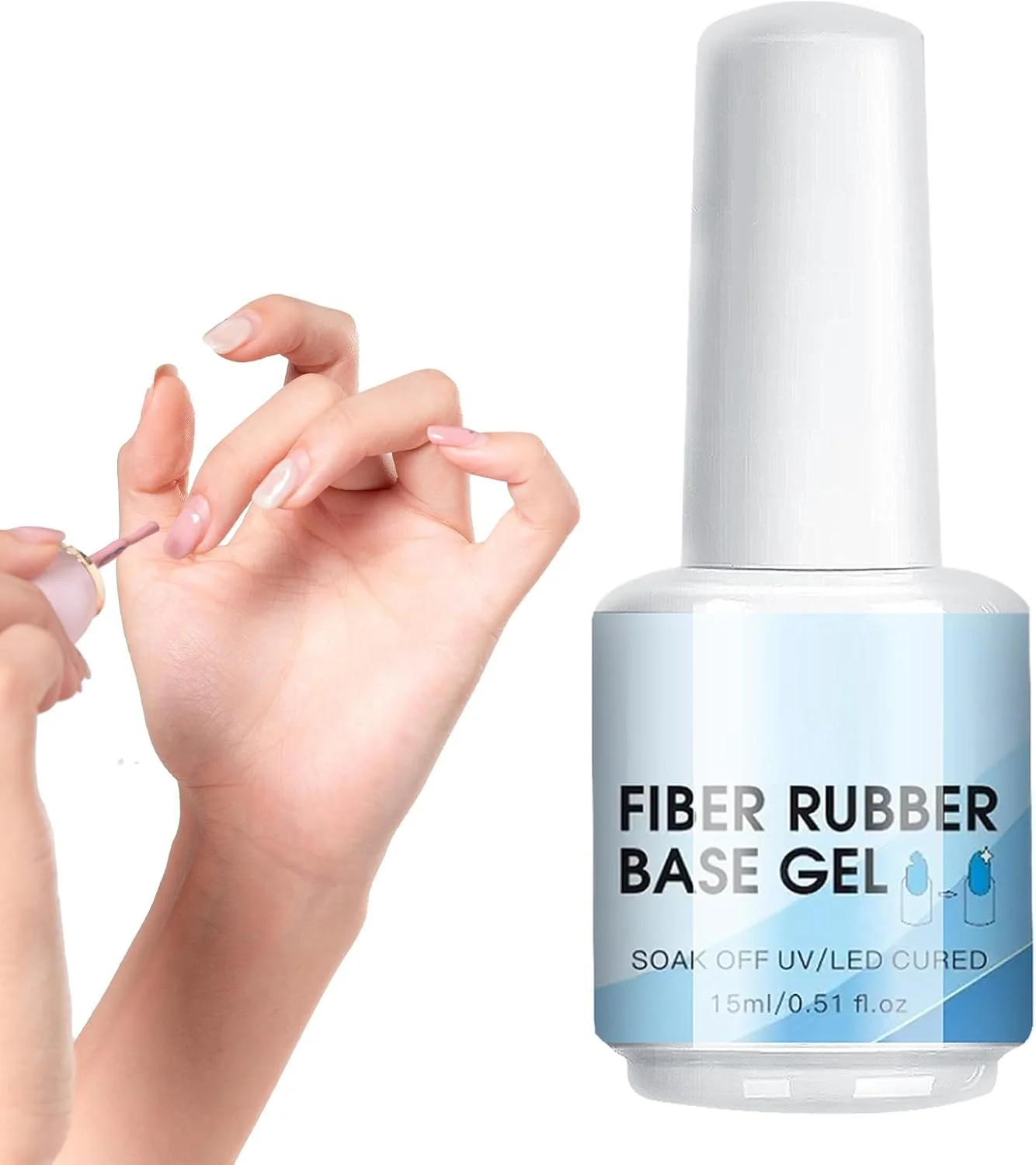 ژل کاشت ناخن شفاف - ژل فیبر ترمیم و اکستنشن ناخن، پرایمر، 15 میلی لیتر، لوازم جانبی مانیکور شفاف، نیاز به خشک شدن با UV LED برای سالن، خانه، مسافرت و فضای باز