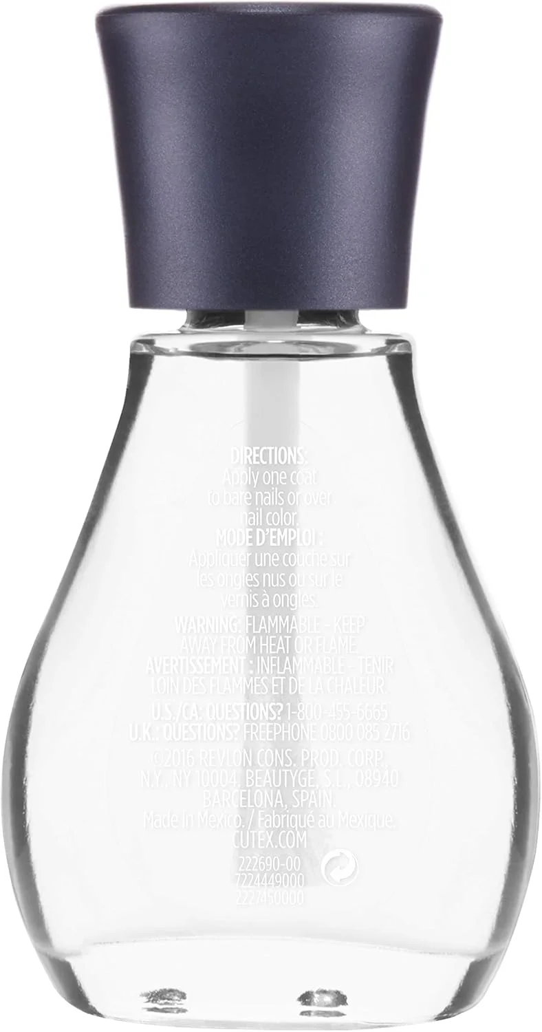 محلول تقویت کننده ناخن همه کاره Cutex، لایه پایه و روکش (13.6 میلی لیتر) برای ناخن های ضعیف و آسیب دیده، مقاوم در برابر لب پر شدن، تست شده توسط متخصص پوست