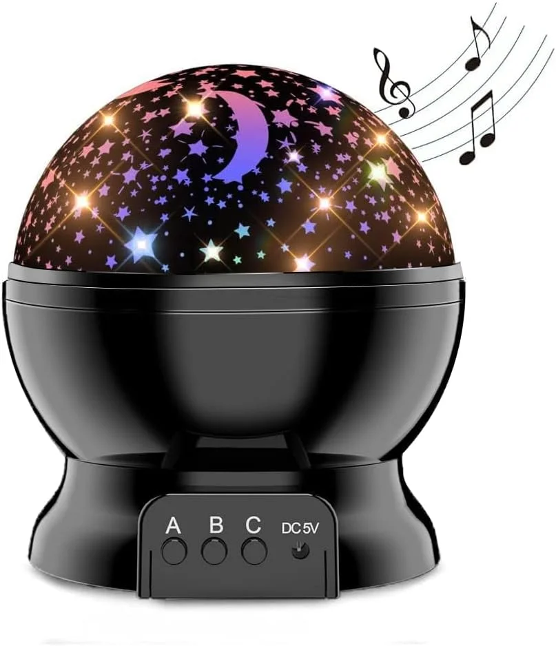 پروژکتور چراغ خواب آسمان پرستاره کودکانه KASTWAVE، چرخش 360 درجه، 4 LED، 8 تغییر رنگ، تغذیه از طریق USB، ایده آل برای اتاق خواب کودکان و دکوراسیون مهمانی پروژکتور چراغ خواب آسمان پرستاره کودکانه KASTWAVE، چرخش 360 درجه، 4 LED، 8 تغییر رنگ، تغذیه از طریق USB، ایده آل برای اتاق خواب کودکان و دکوراسیون مهمانی