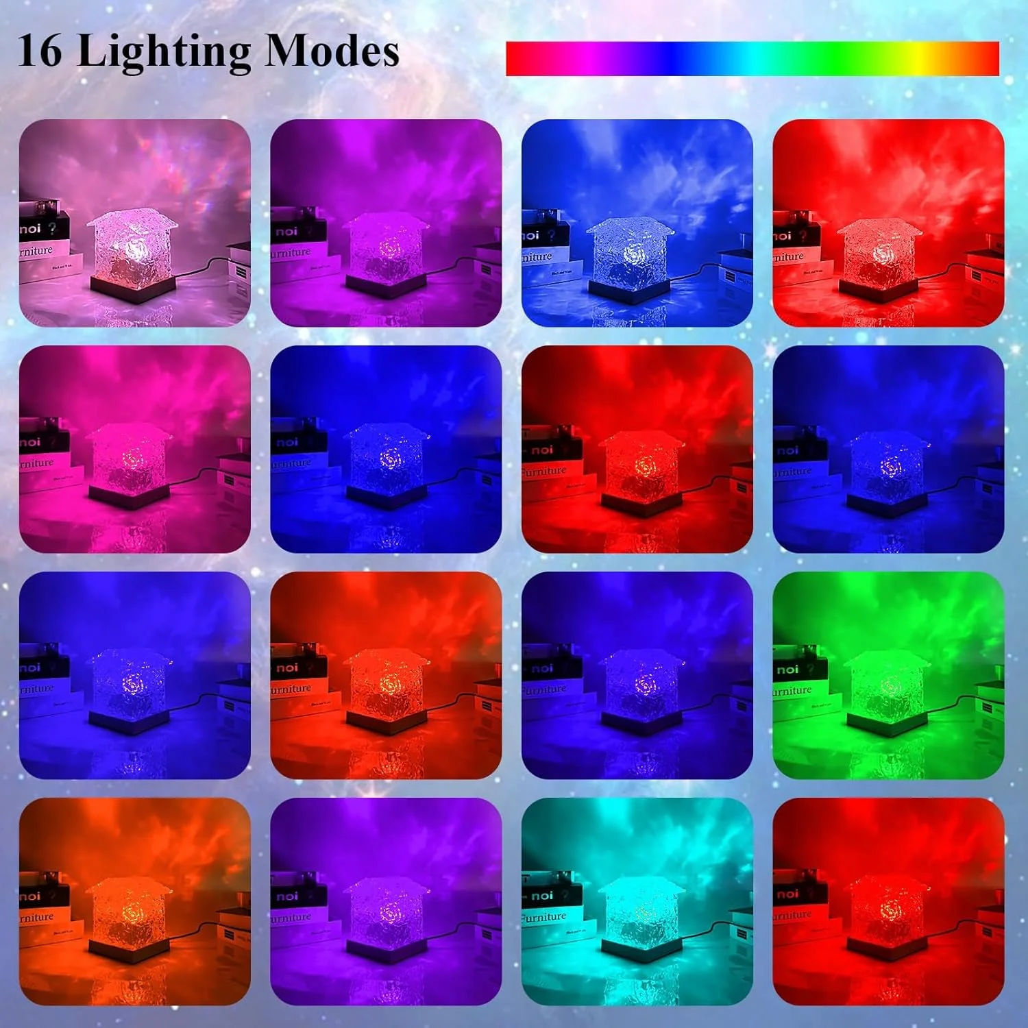 چراغ پروژکتور کهکشانی KASTWAVE برای اتاق خواب، چراغ حسی موج اقیانوس با 16 رنگ، لامپ نورپردازی رمانتیک بصری، چراغ خواب پروژکتور سقفی برای اتاق خواب/مهمانی/اتاق بازی، هدیه برای نوجوانان چراغ پروژکتور کهکشانی KASTWAVE برای اتاق خواب، چراغ حسی موج اقیانوس با 16 رنگ، لامپ نورپردازی رمانتیک بصری، چراغ خواب پروژکتور سقفی برای اتاق خواب/مهمانی/اتاق بازی، هدیه برای نوجوانان