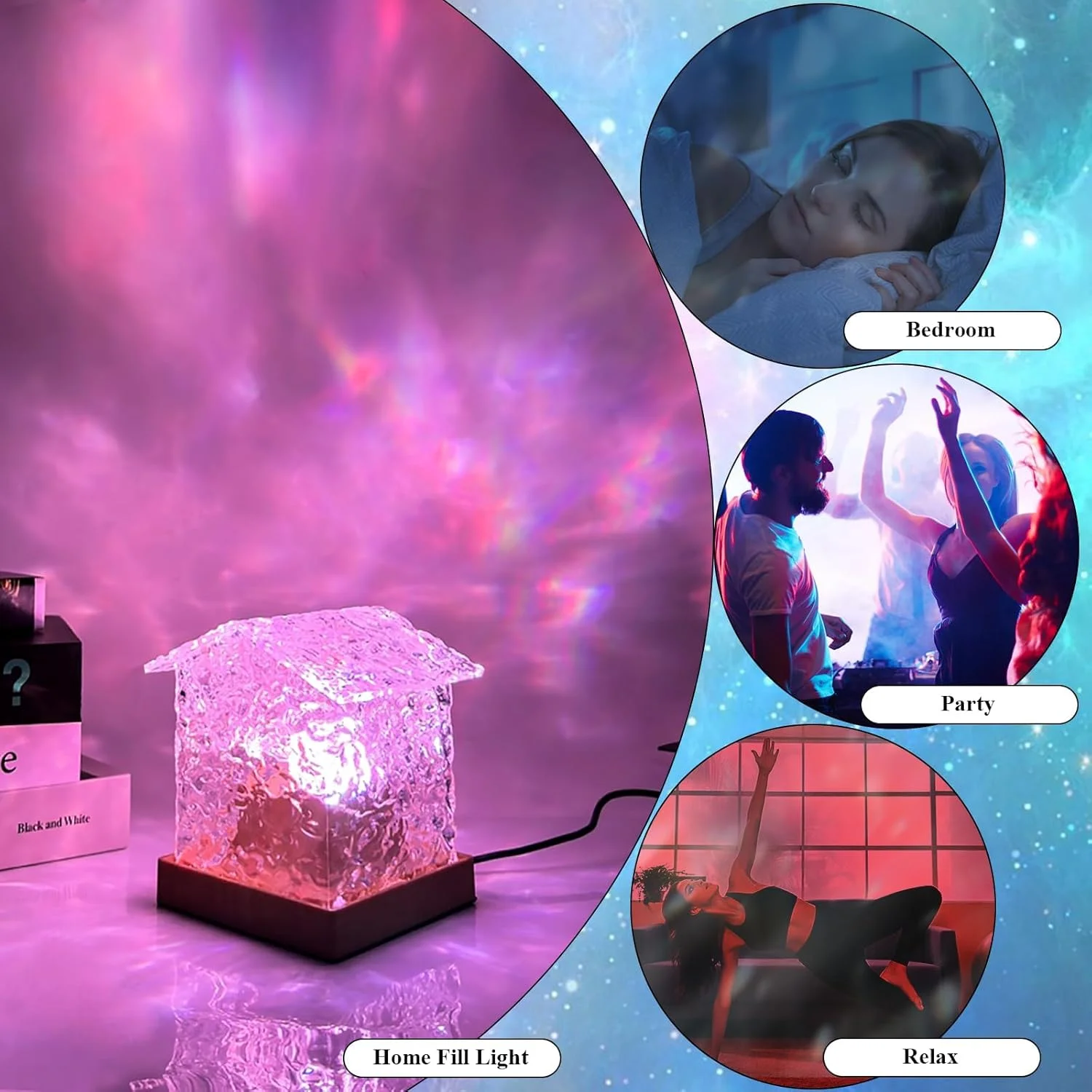 چراغ پروژکتور کهکشانی KASTWAVE برای اتاق خواب، چراغ حسی موج اقیانوس با 16 رنگ، لامپ نورپردازی رمانتیک بصری، چراغ خواب پروژکتور سقفی برای اتاق خواب/مهمانی/اتاق بازی، هدیه برای نوجوانان چراغ پروژکتور کهکشانی KASTWAVE برای اتاق خواب، چراغ حسی موج اقیانوس با 16 رنگ، لامپ نورپردازی رمانتیک بصری، چراغ خواب پروژکتور سقفی برای اتاق خواب/مهمانی/اتاق بازی، هدیه برای نوجوانان