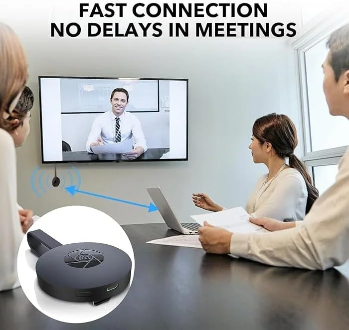 دانگل HDMI بی سیم 4K مدل FBS با پشتیبانی از 1080P با رمزگشایی دوگانه H.265/HEVC سازگار با اندروید/IOS/ویندوز/مک/پروژکتور پشتیبانی از DLNA/AirMirror/Airplay/Miracast - مشکی