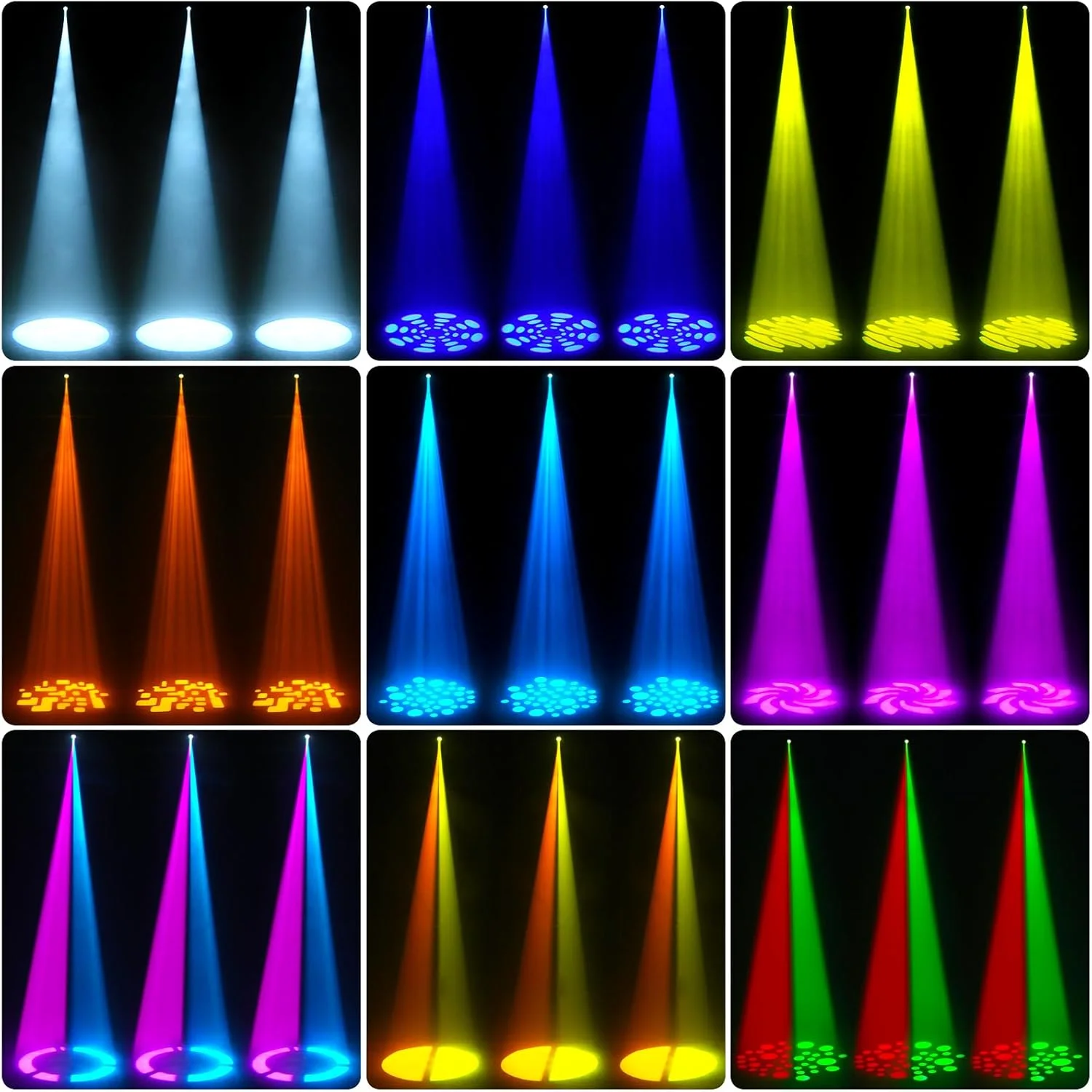 نور متحرک LED U`King 25W DJ، نورپردازی صحنه با 8 گوبو و 8 رنگ توسط DMX-512 و کنترل فعال صدا، نورافکن برای مهمانی های دیسکو، عروسی، کلیسا، اجرای زنده، KTV، کلوپ (مشکی - 1 عدد) نور متحرک LED U`King 25W DJ، نورپردازی صحنه با 8 گوبو و 8 رنگ توسط DMX-512 و کنترل فعال صدا، نورافکن برای مهمانی های دیسکو، عروسی، کلیسا، اجرای زنده، KTV، کلوپ (مشکی - 1 عدد)