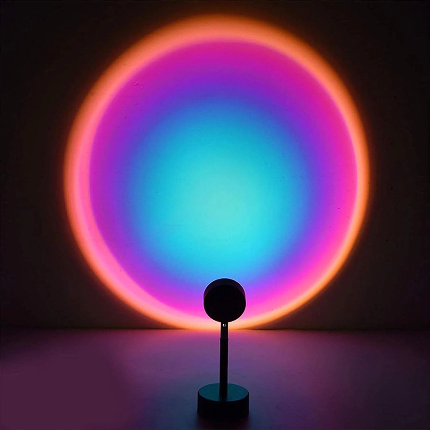 چراغ های غروب خورشید Xcmenl، چراغ LED RGB پروژکتور رنگین کمانی، پس زمینه عکاسی یا نور شب خلاقانه برای اتاق نشیمن، اتاق خواب، مهمانی بار، رنگین کمان