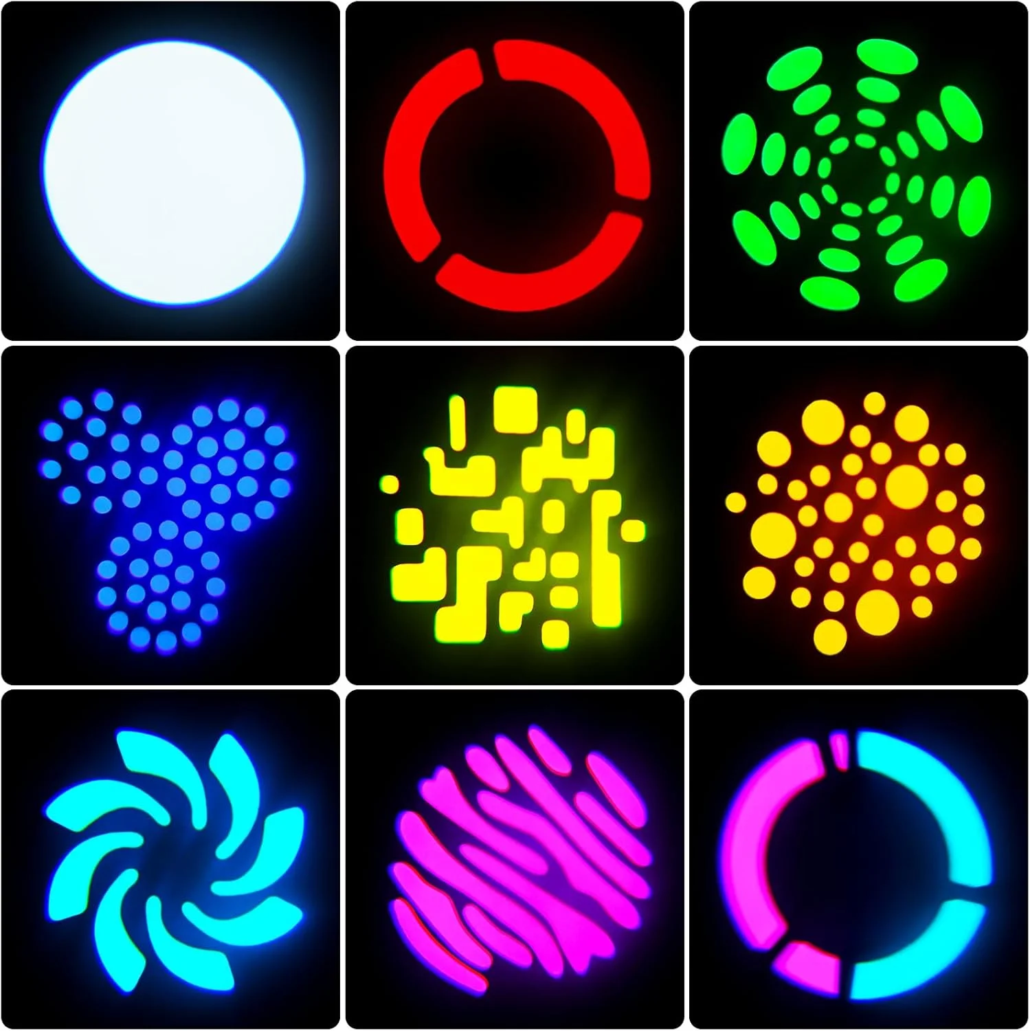 نور متحرک LED U`King 25W DJ، نورپردازی صحنه با 8 گوبو و 8 رنگ توسط DMX-512 و کنترل فعال صدا، نورافکن برای مهمانی های دیسکو، عروسی، کلیسا، اجرای زنده، KTV، کلوپ (مشکی - 1 عدد) نور متحرک LED U`King 25W DJ، نورپردازی صحنه با 8 گوبو و 8 رنگ توسط DMX-512 و کنترل فعال صدا، نورافکن برای مهمانی های دیسکو، عروسی، کلیسا، اجرای زنده، KTV، کلوپ (مشکی - 1 عدد)