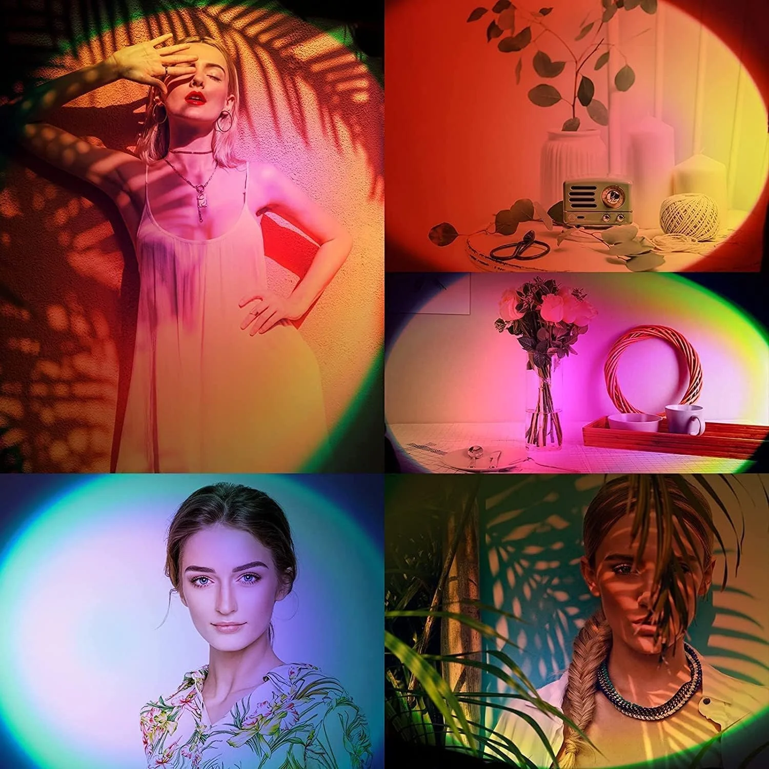 چراغ خواب پروژکتور غروب خورشید هوشمند UanTii Tuya RGB با بلوتوث بی سیم، چراغ های پروژکتور غروب خورشید برای پس زمینه، کنترل از راه دور برنامه Smart Life چراغ خواب پروژکتور غروب خورشید هوشمند UanTii Tuya RGB با بلوتوث بی سیم، چراغ های پروژکتور غروب خورشید برای پس زمینه، کنترل از راه دور برنامه Smart Life