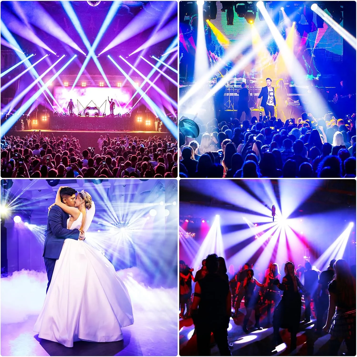 نور متحرک LED U`King 25W DJ، نورپردازی صحنه با 8 گوبو و 8 رنگ توسط DMX-512 و کنترل فعال صدا، نورافکن برای مهمانی های دیسکو، عروسی، کلیسا، اجرای زنده، KTV، کلوپ (مشکی - 1 عدد) نور متحرک LED U`King 25W DJ، نورپردازی صحنه با 8 گوبو و 8 رنگ توسط DMX-512 و کنترل فعال صدا، نورافکن برای مهمانی های دیسکو، عروسی، کلیسا، اجرای زنده، KTV، کلوپ (مشکی - 1 عدد)